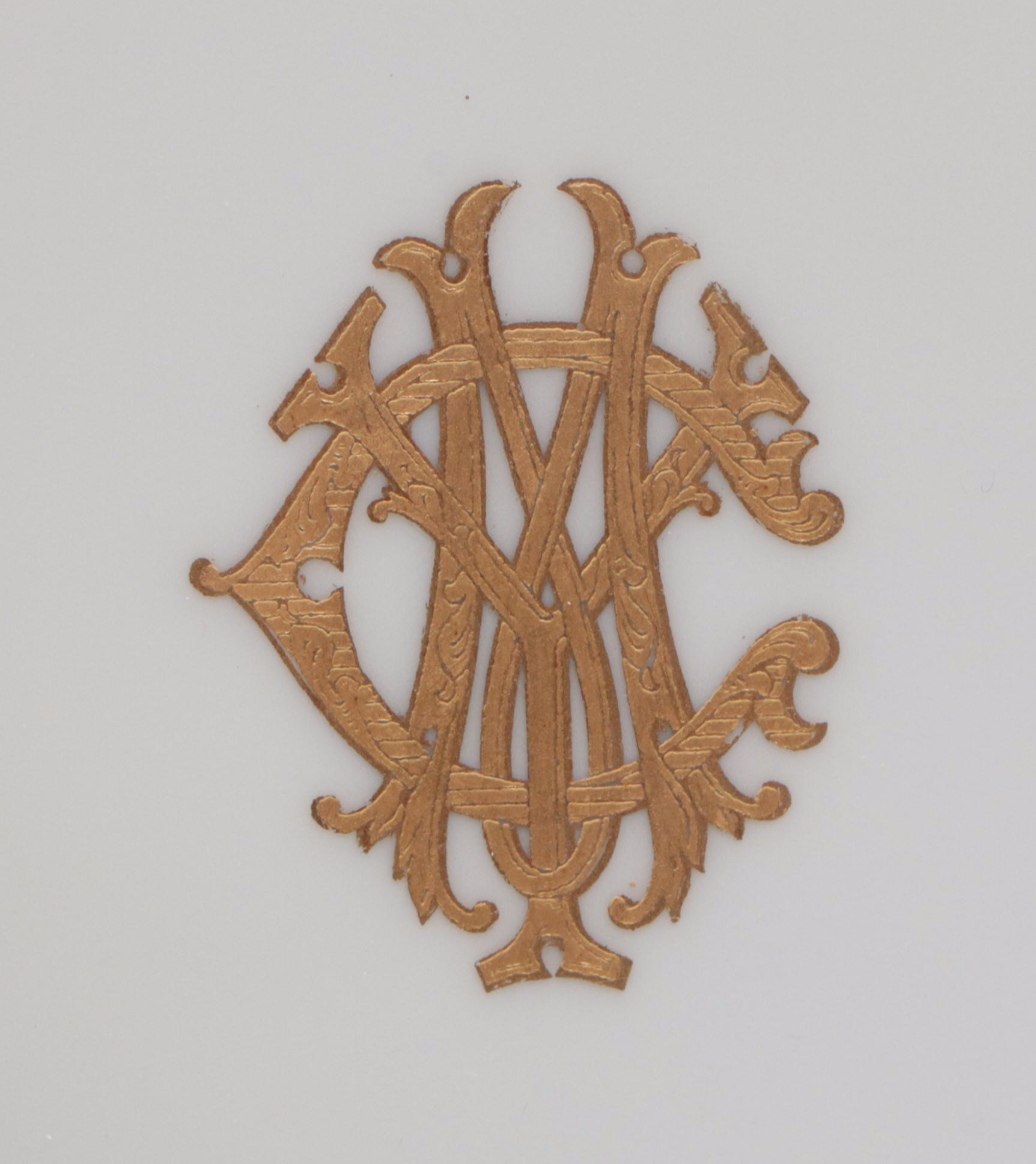 Rosenthal Porcelain Monogrammed Dinner Plates, Early to Mid-20th Century