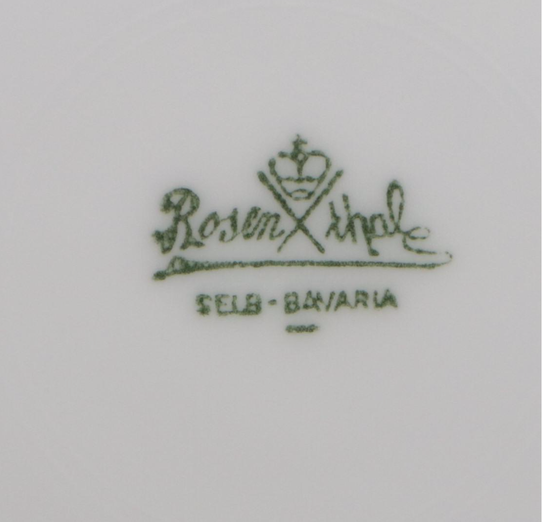 Rosenthal Porcelain Monogrammed Dinner Plates, Early to Mid-20th Century