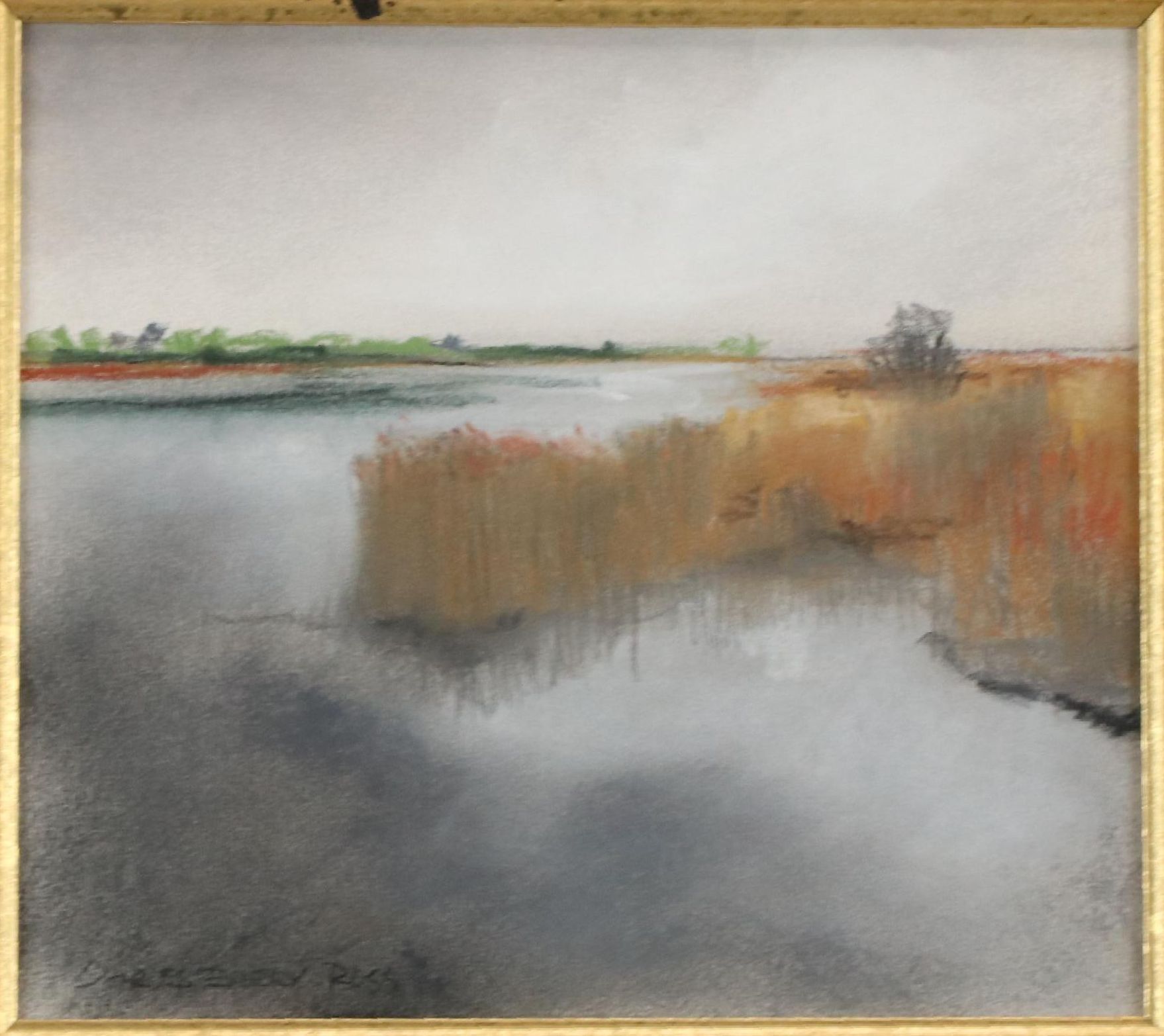 Coastal Landscape Chalk Pastel Drawing