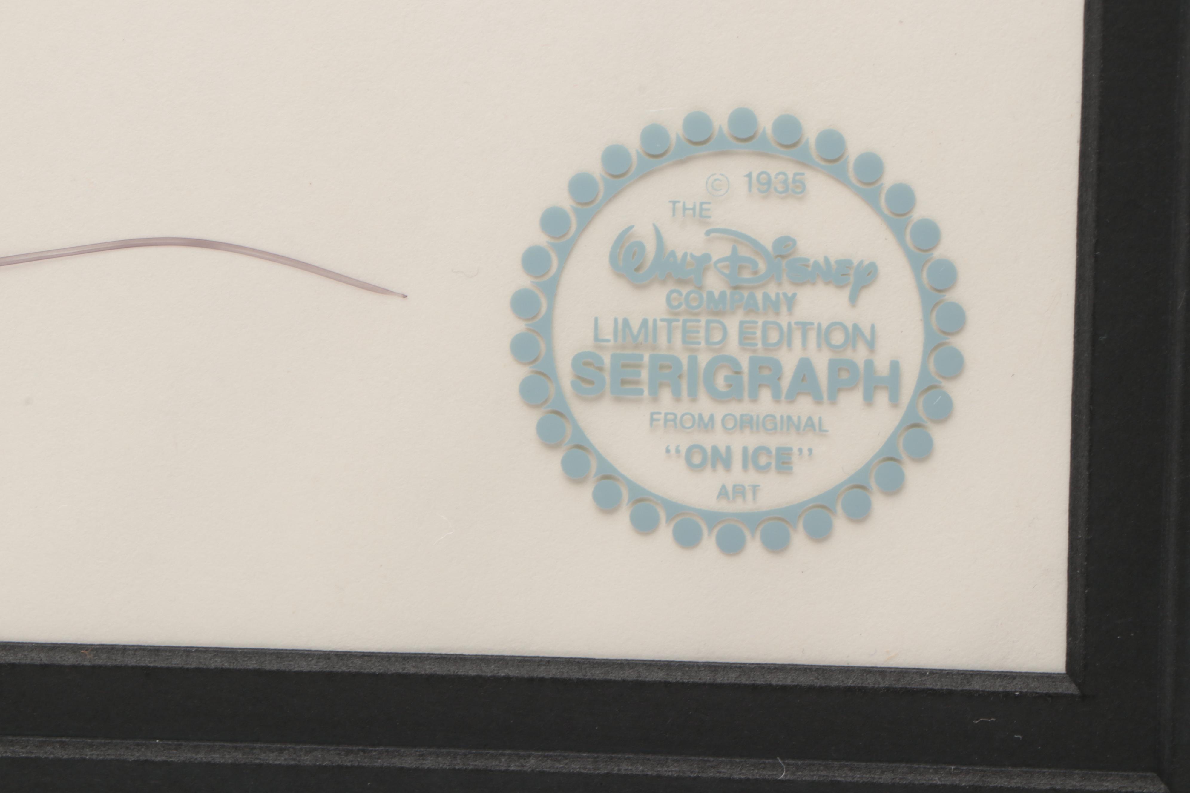 Walt Disney Limited Edition Animation Serigraph Cel From "On Ice"