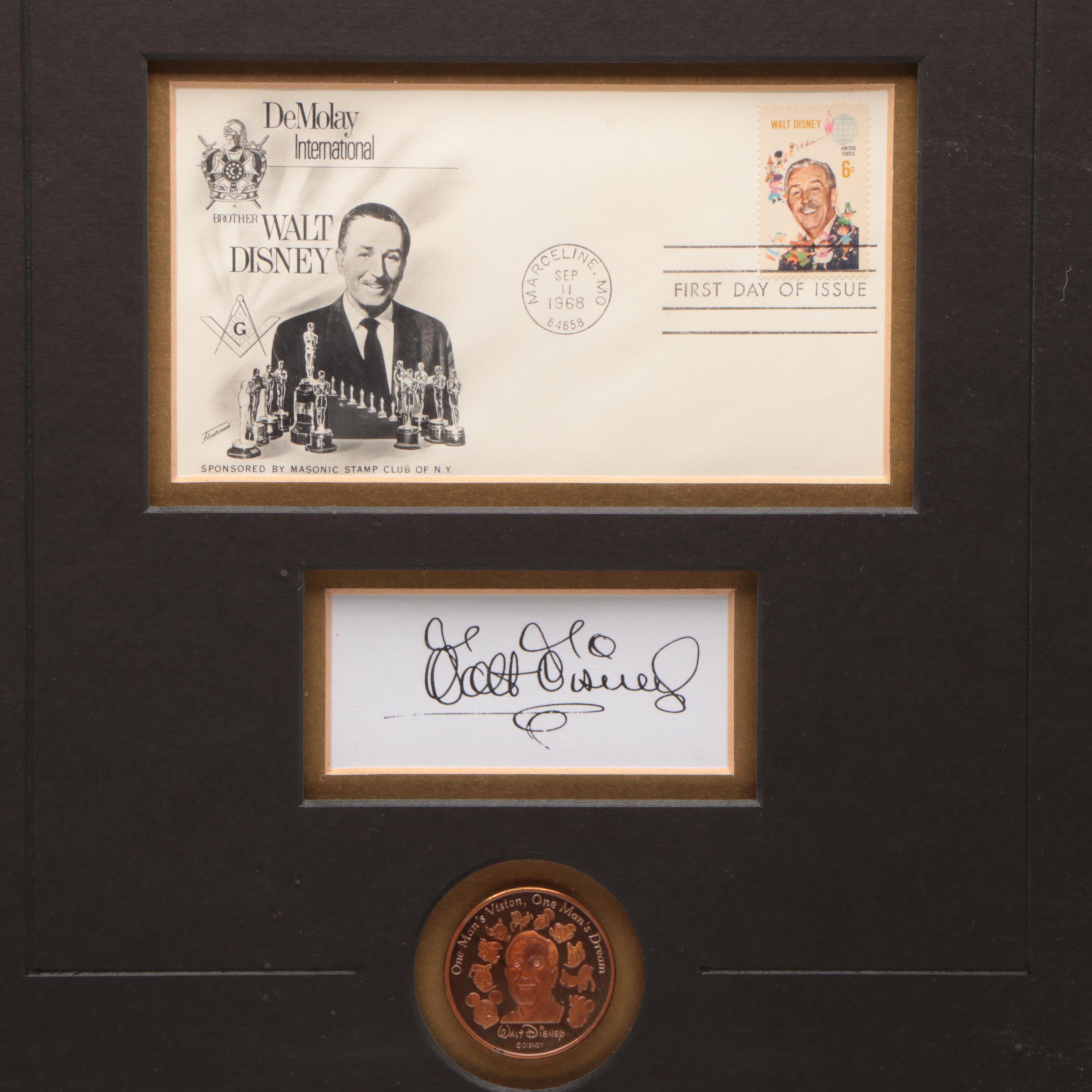 Walt Disney Limited Edition First Day Cover with Commemorative Fine Silver Medal