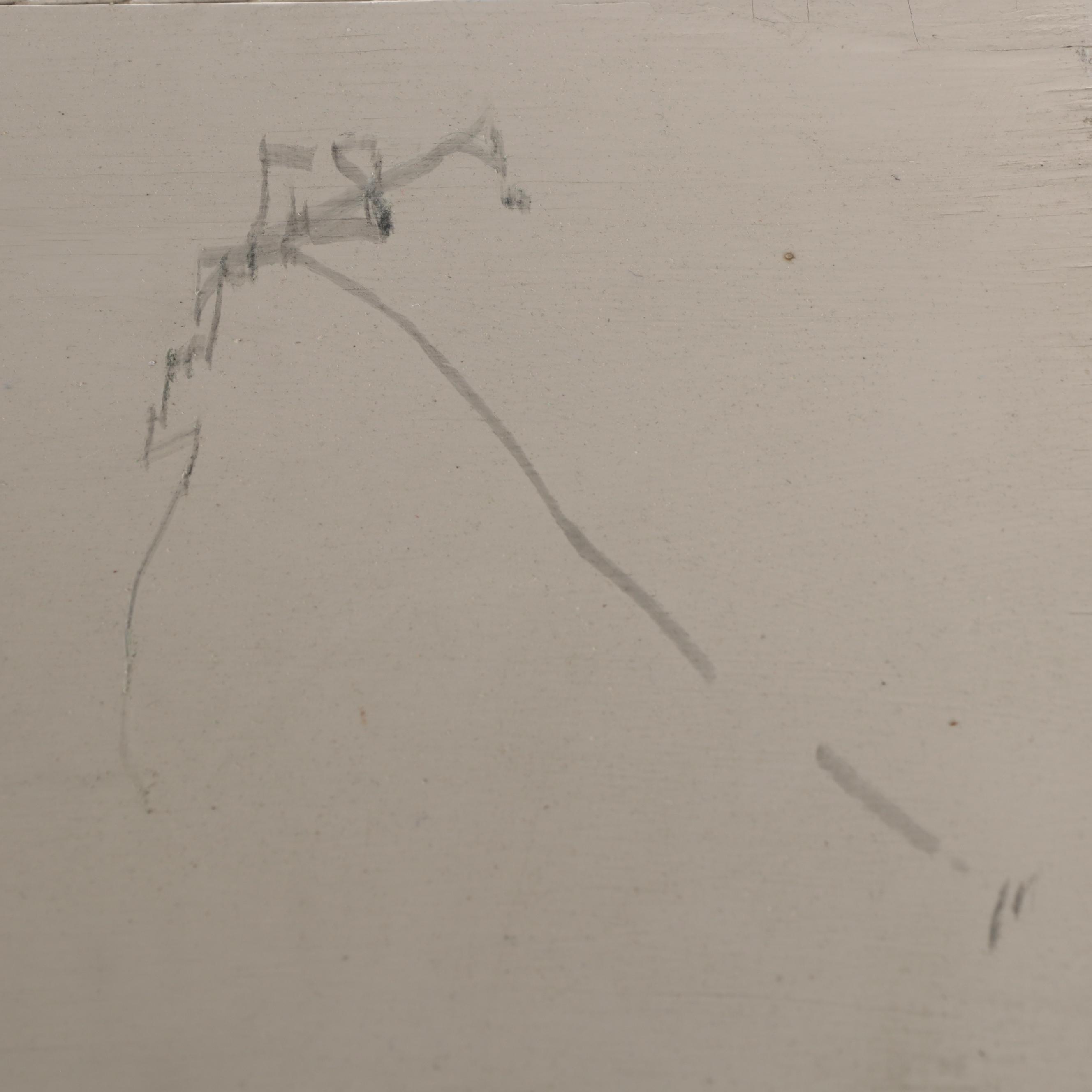 White-Painted Wicker and Hardwood Console Table, Early 20th Century