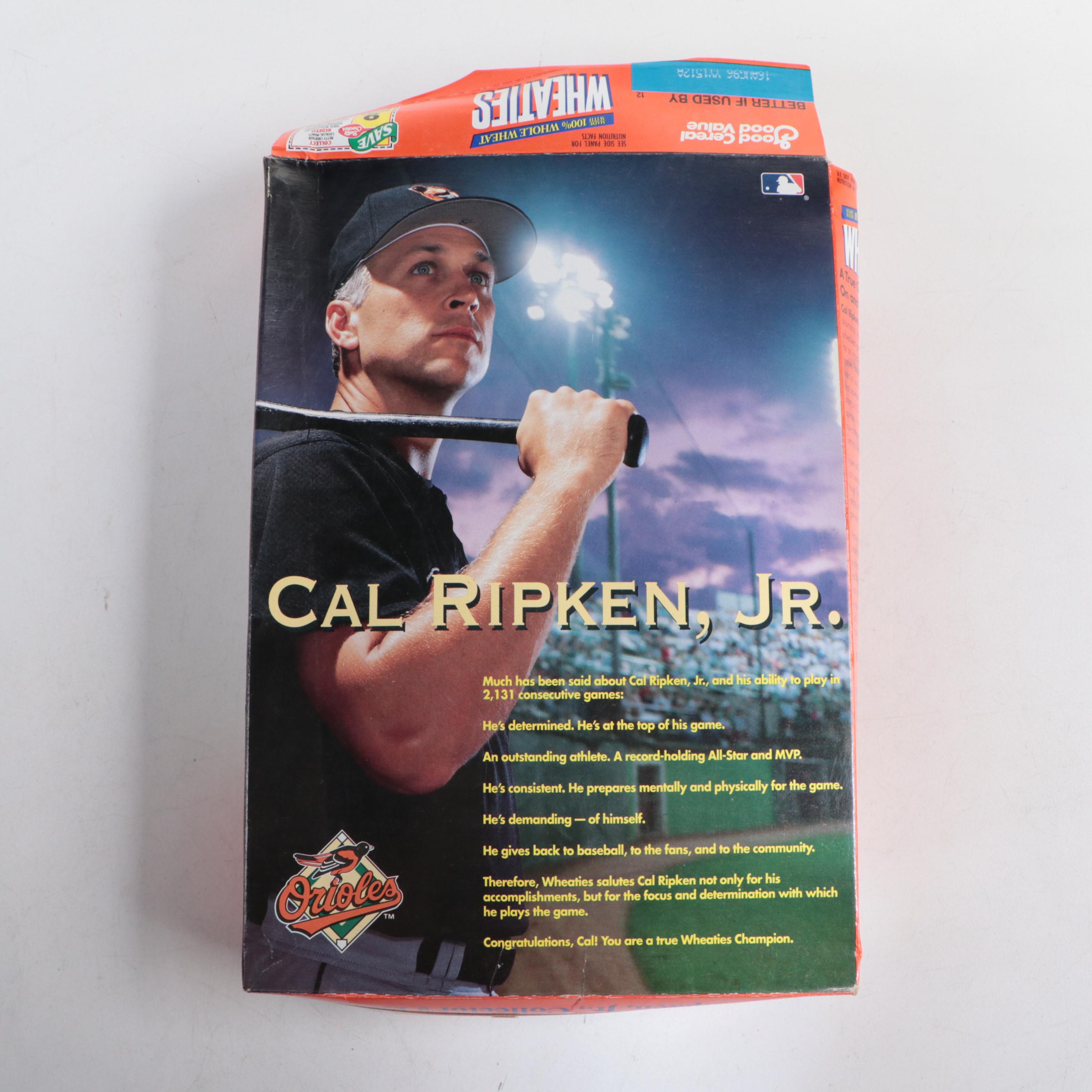 General Mills Wheaties Muhammad Ali and Cal Ripken Jr. Cereal Boxes