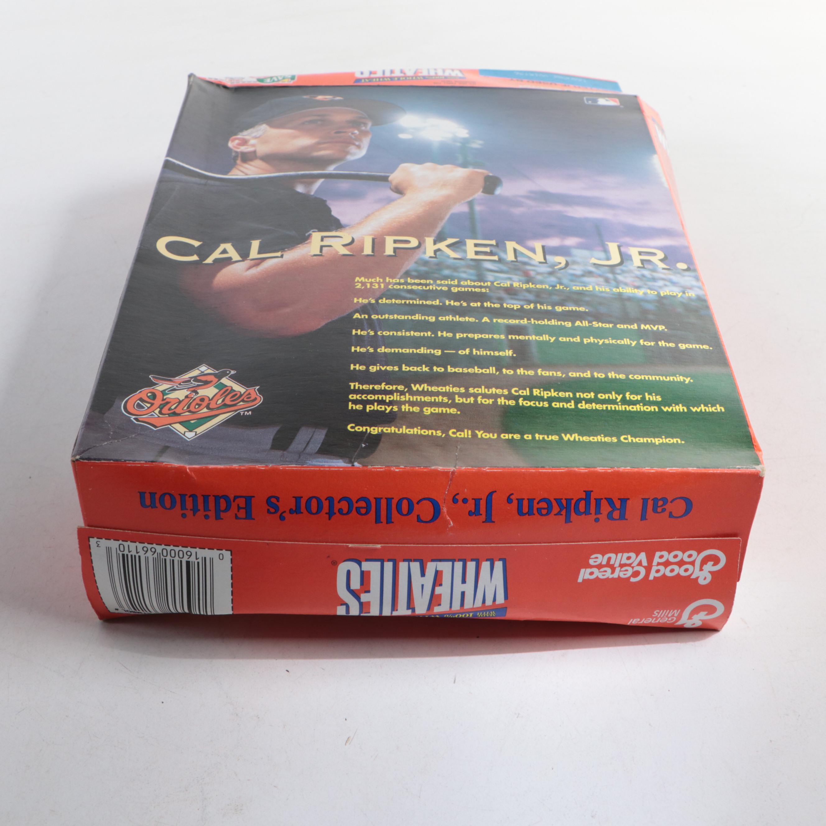 General Mills Wheaties Muhammad Ali and Cal Ripken Jr. Cereal Boxes