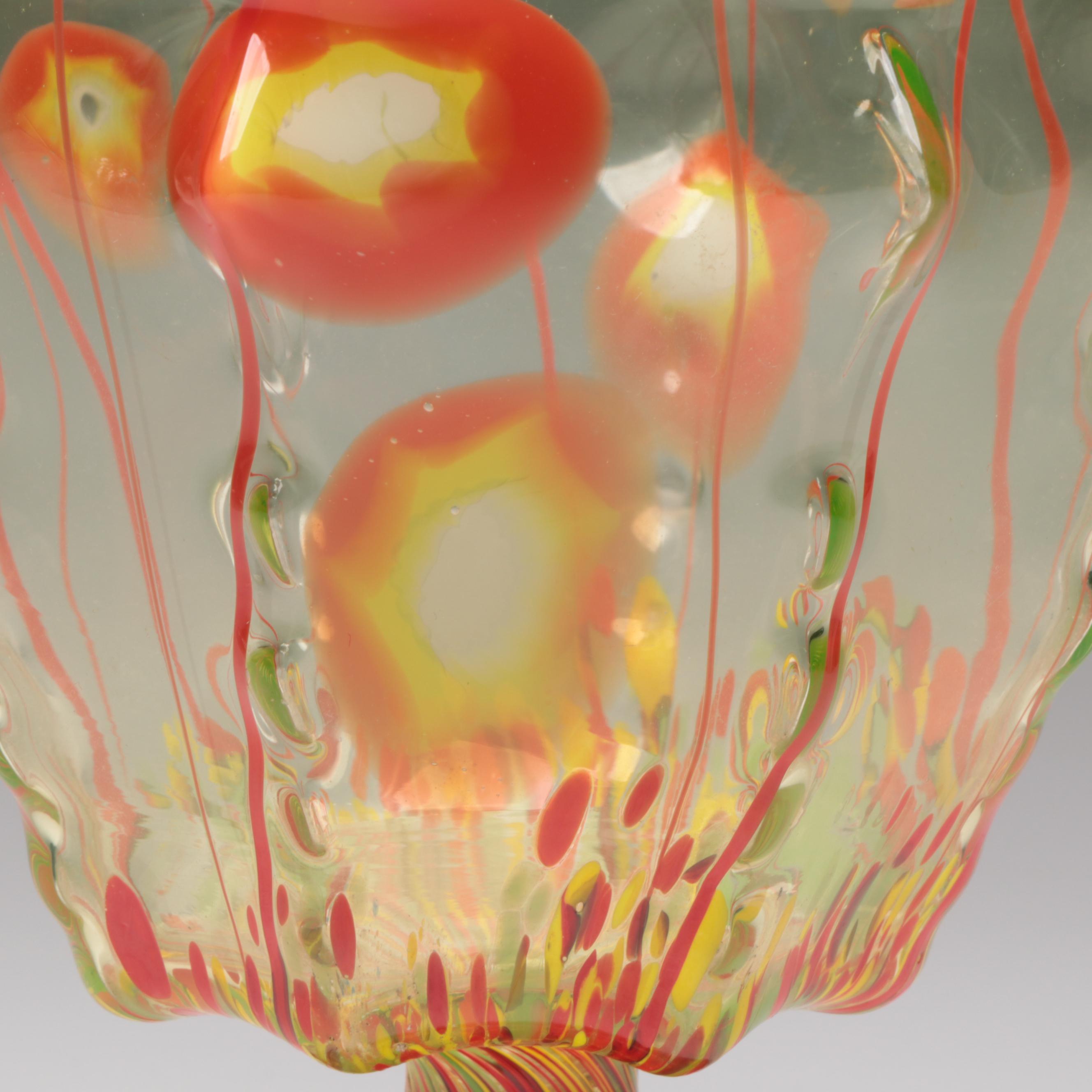 Kralik Art Deco Uranium Glass Knuckle Vase, Early 20th Century