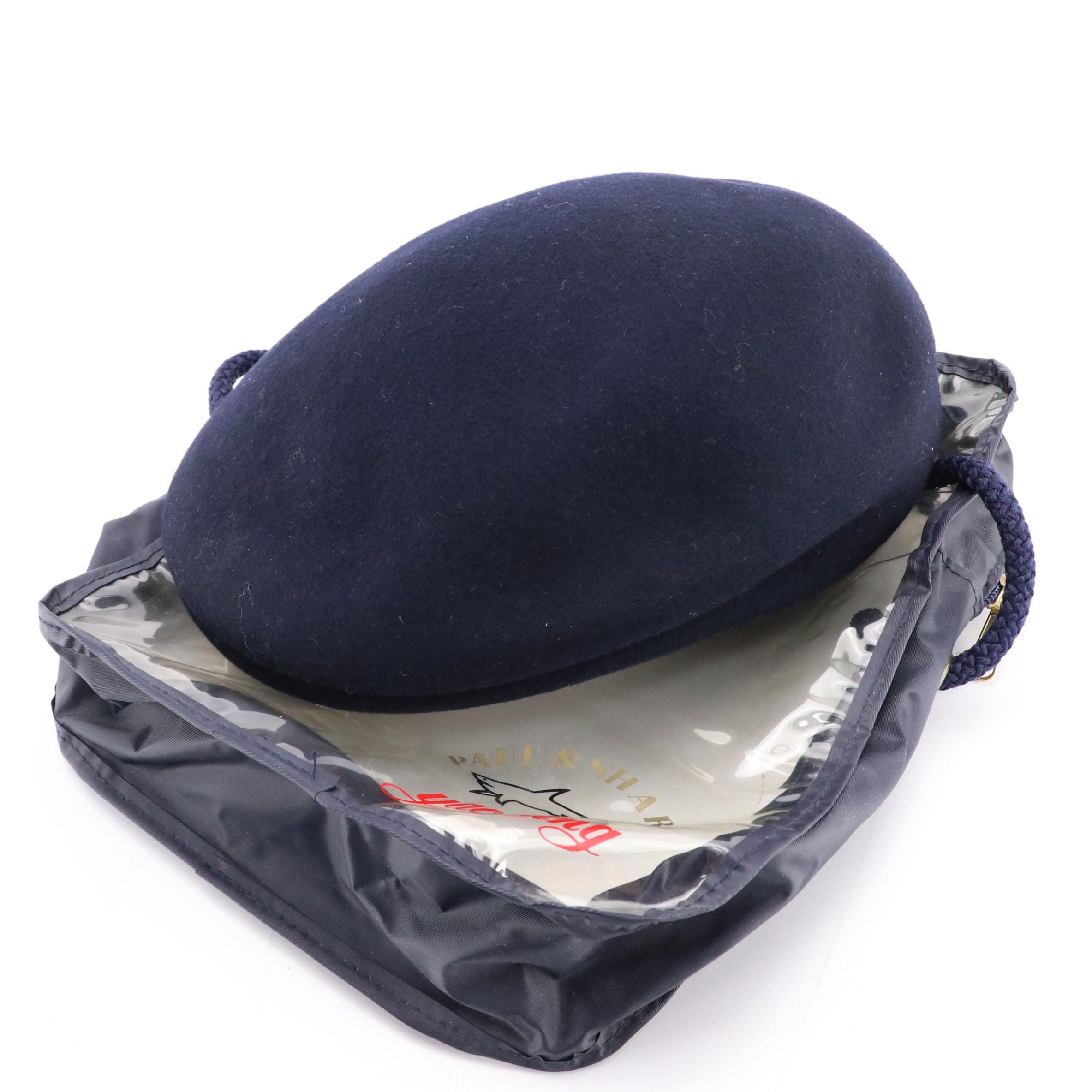 Paul & Shark Yachting Navy Blue Wool Cap with Case