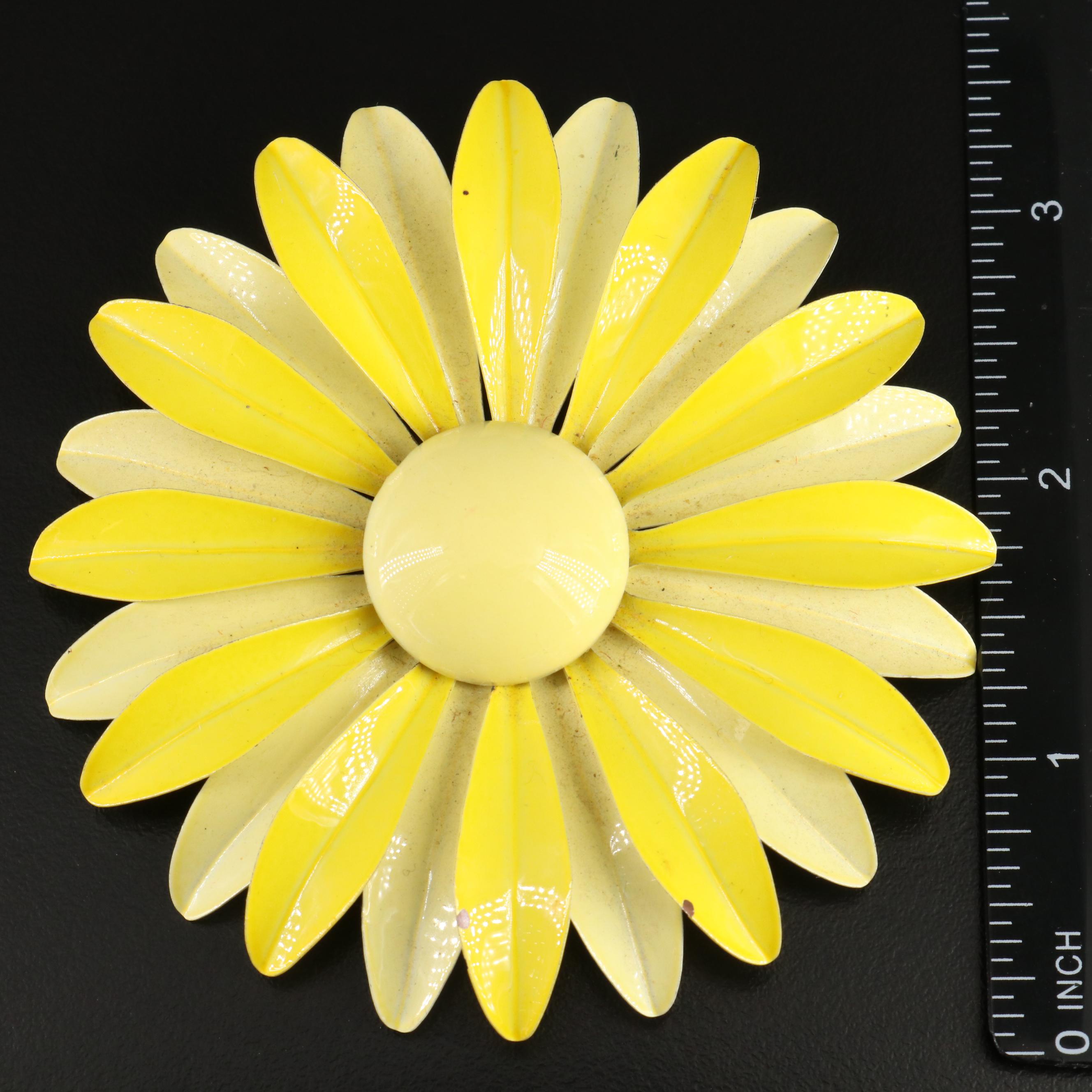 Vintage Enamel and Rhinestone Floral Jewelry Collection