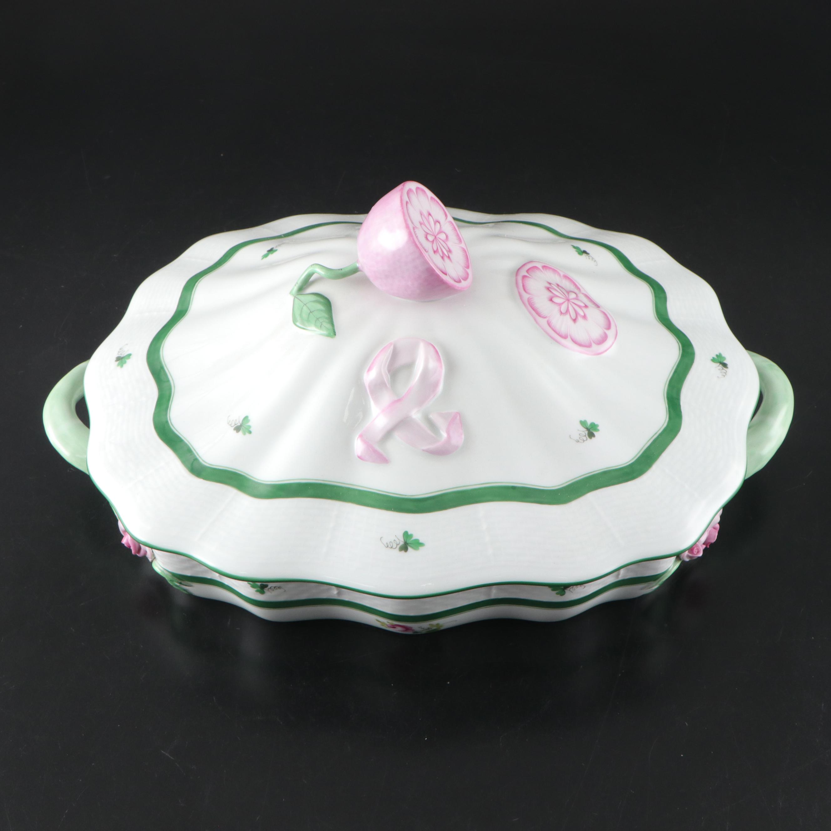 Herend "Vienna Rose" Porcelain Teapot, Creamer, Sugar Bowl and More