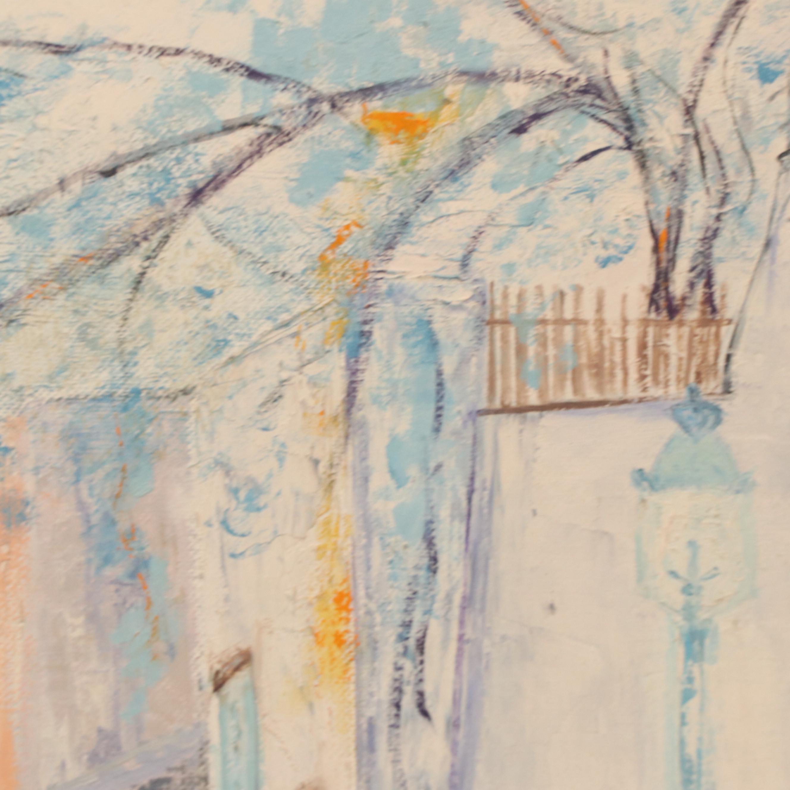 Helen Oppenheimer Oil Painting of Cityscape, 1959