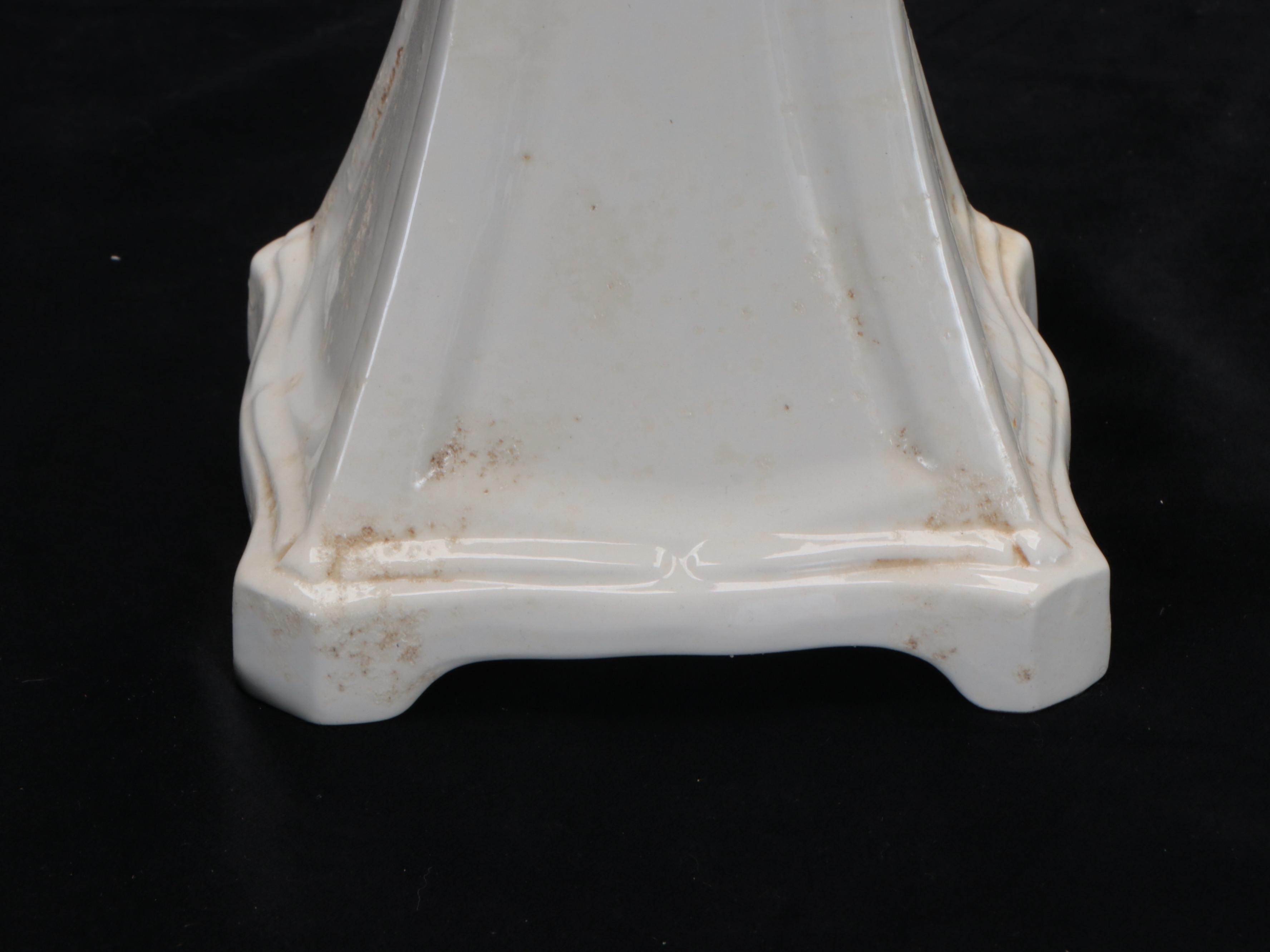 Chapman Blanc de Chine Figural Table Lamp with Bell Shade, 1998