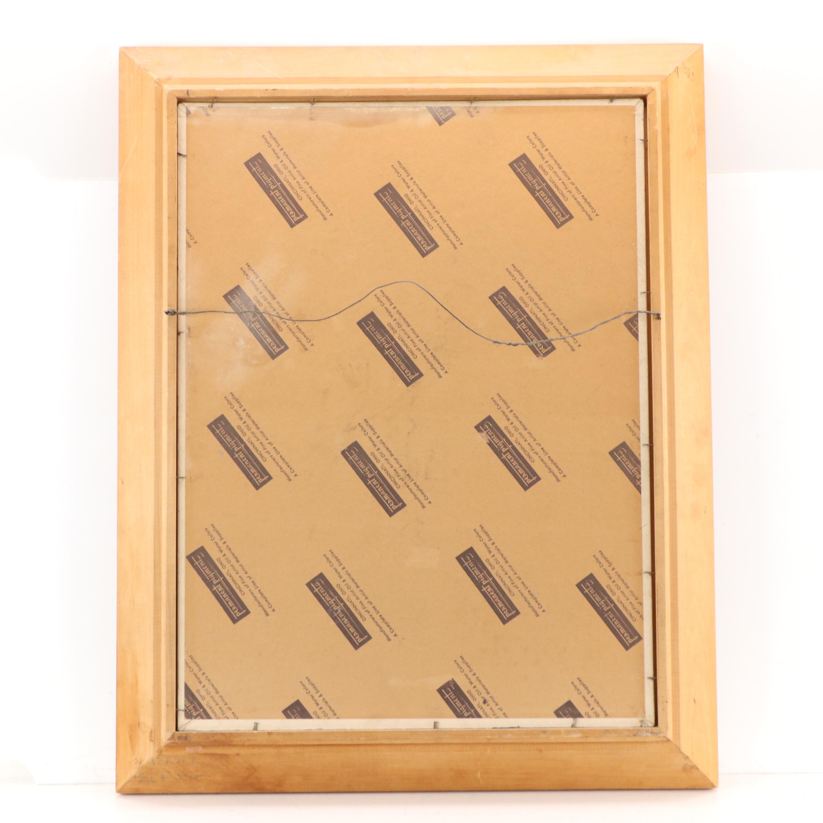 Helen Oppenheimer Oil Painting of Cincinnati Cityscape, 1958