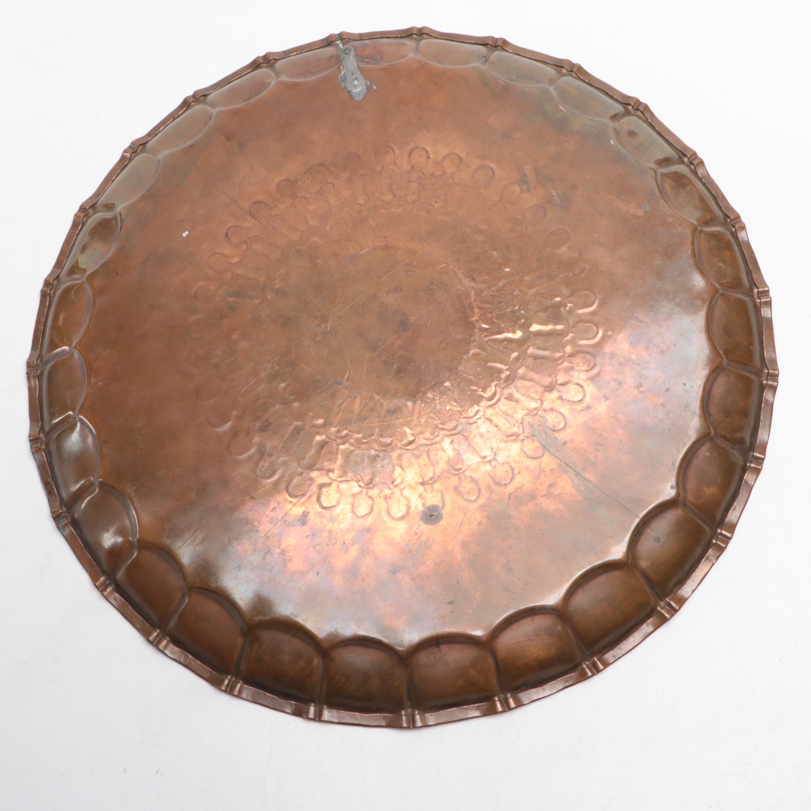 Persian Tinned Copper Serving Tray