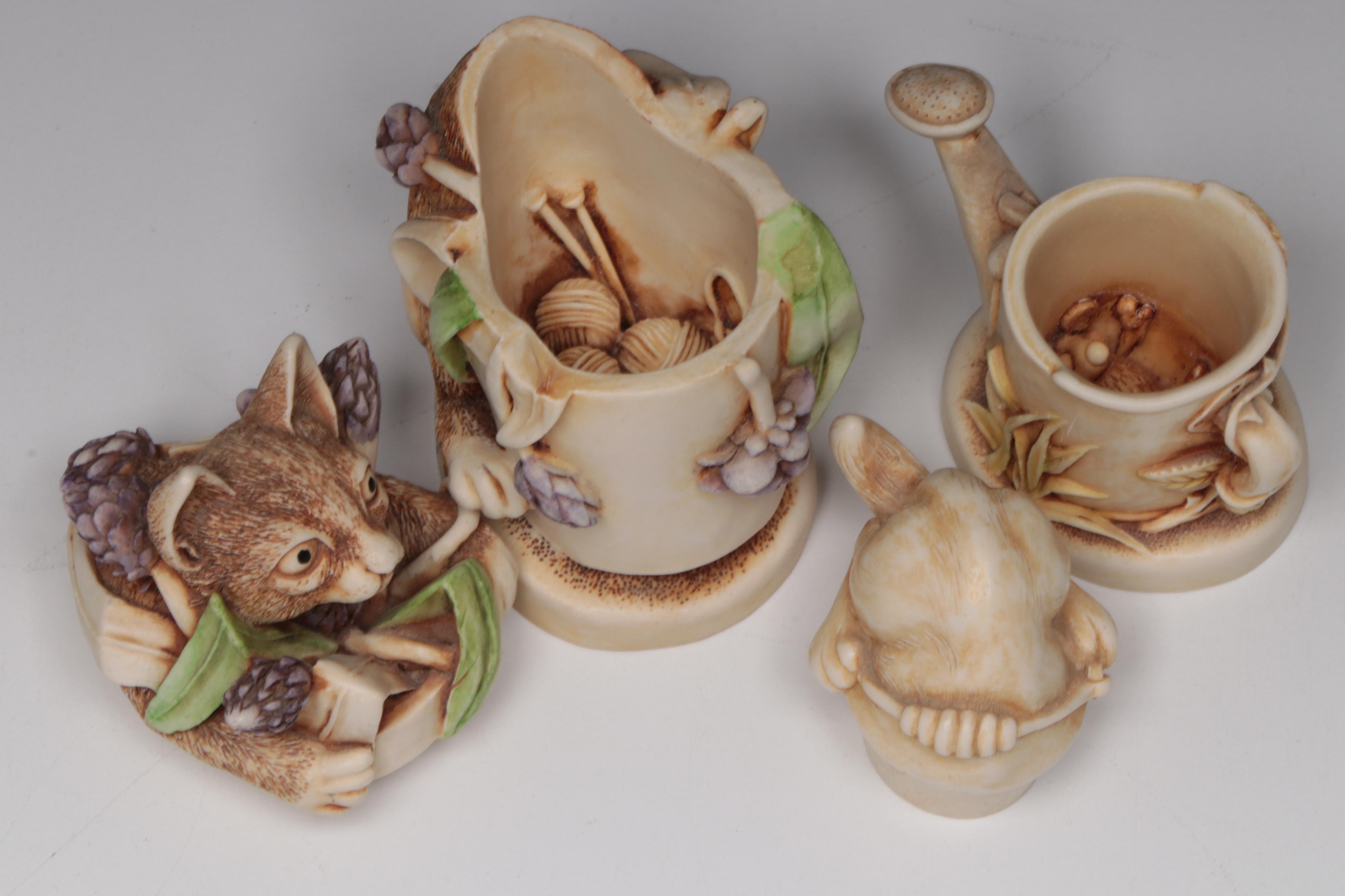 Harmony Kingdom "Catch As Catch Can" and Other Resin Cat Figurines, Vintage