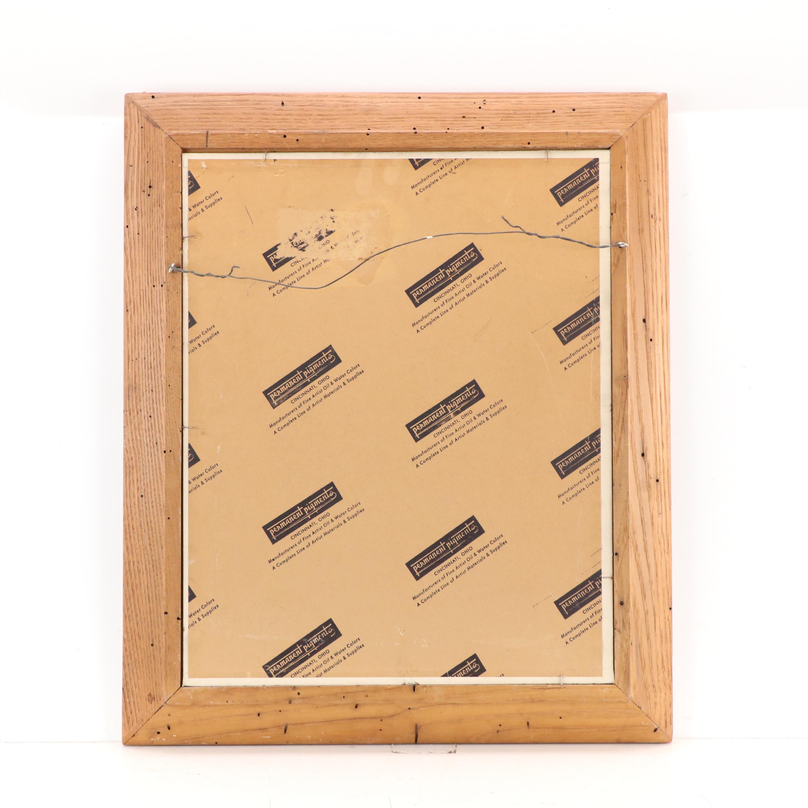 Helen Oppenheimer Oil Painting of Cityscape, 1960