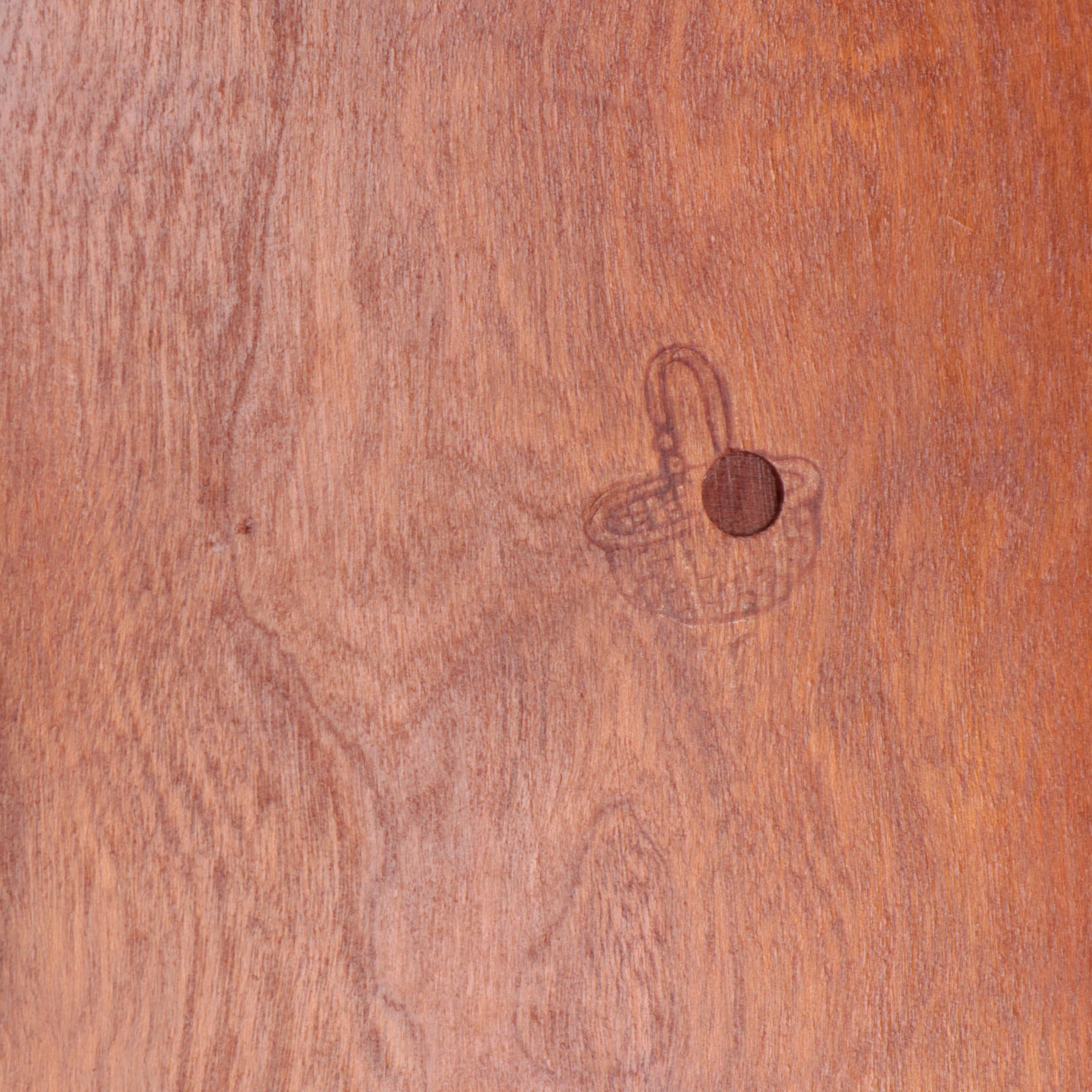 Artisan-Signed Nantucket Woven Round Basket and Serving Tray