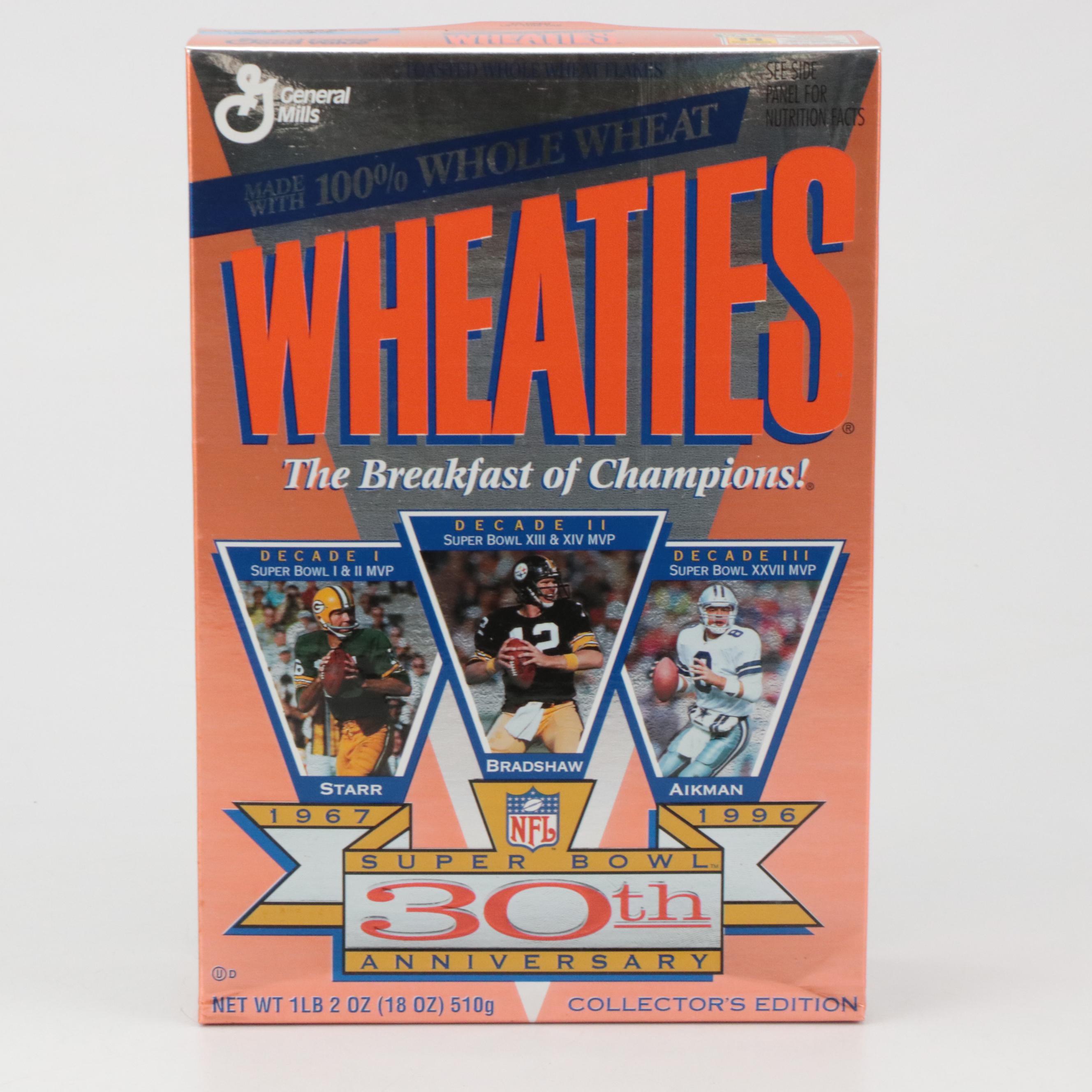 General Mills Wheaties NFL Anniversary Cereal Box with Computer Games and Papers