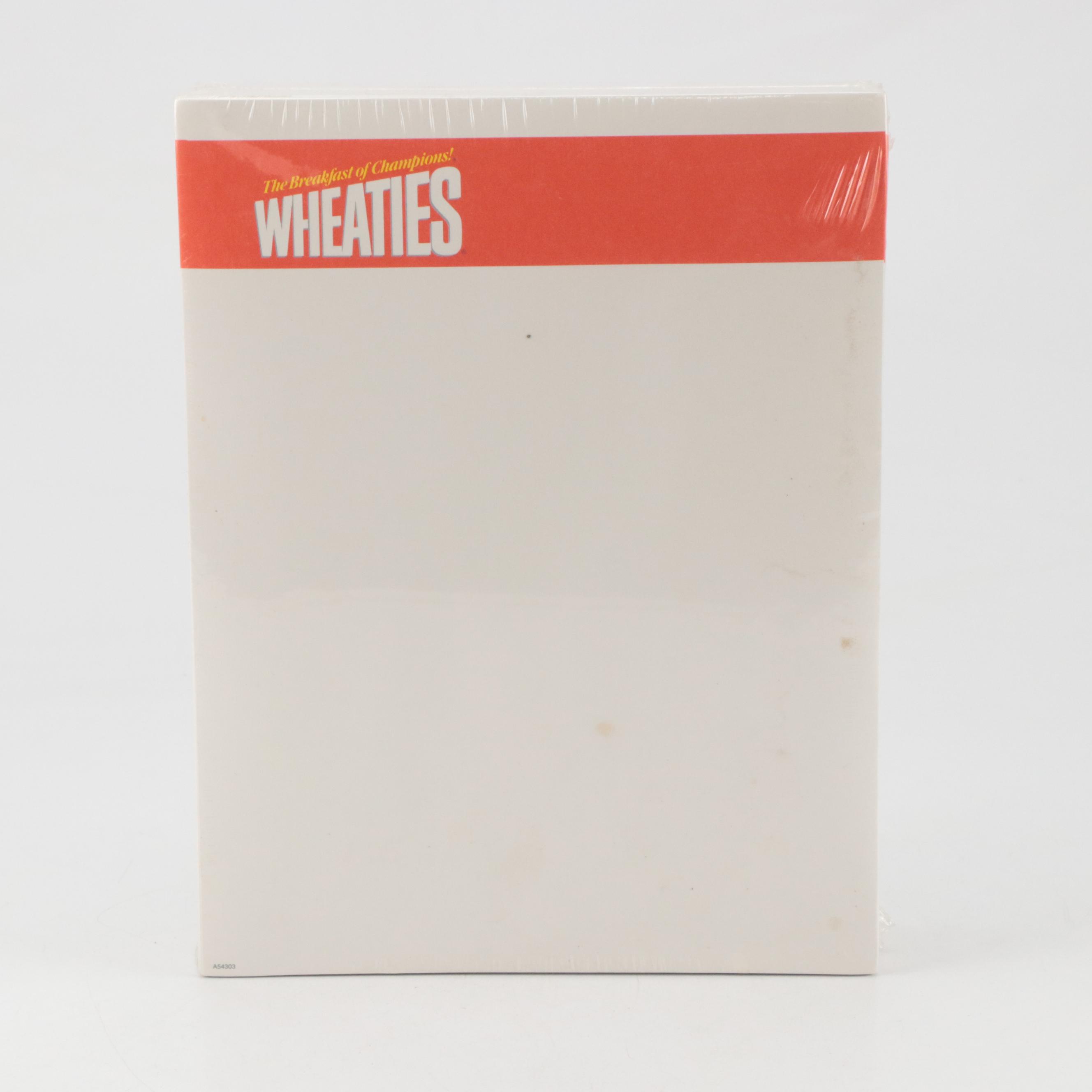General Mills Wheaties NFL Anniversary Cereal Box with Computer Games and Papers