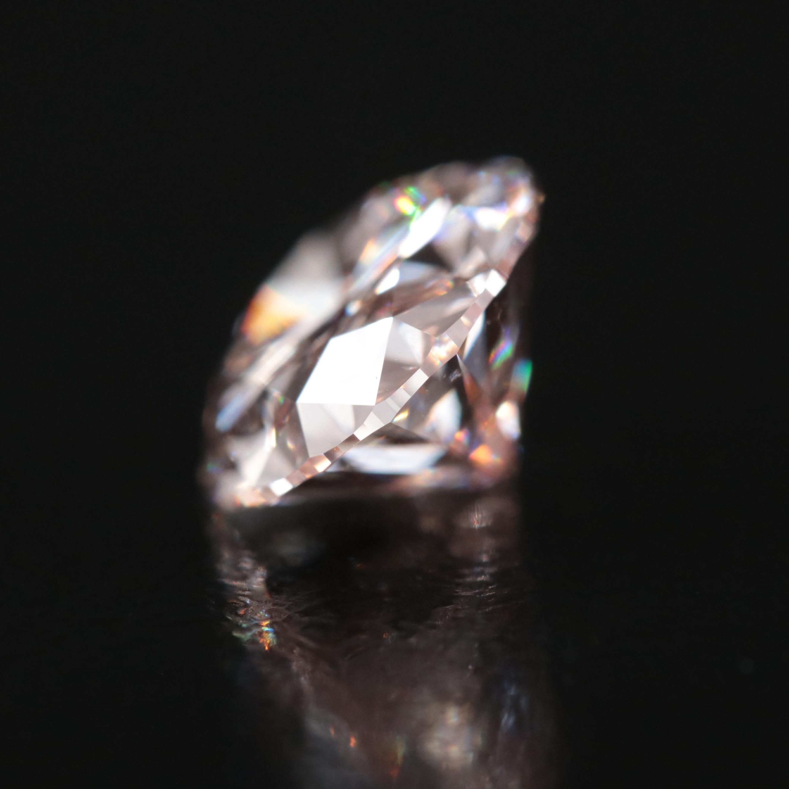 Loose 3.18 CT Lab Grown Fancy Pink Diamond with IGI Report
