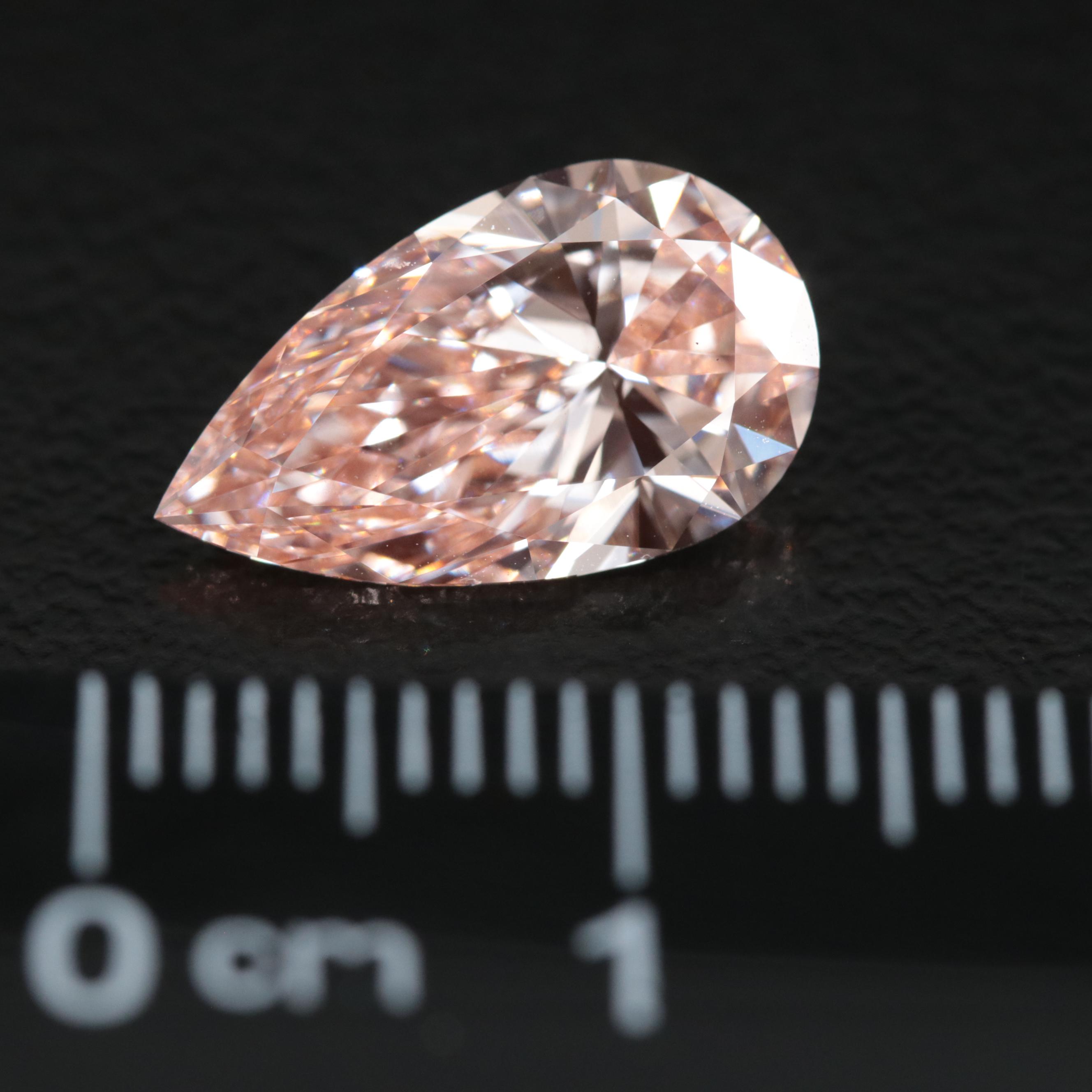 Loose 3.00 CT Lab Grown Fancy Pink Diamond with IGI Report
