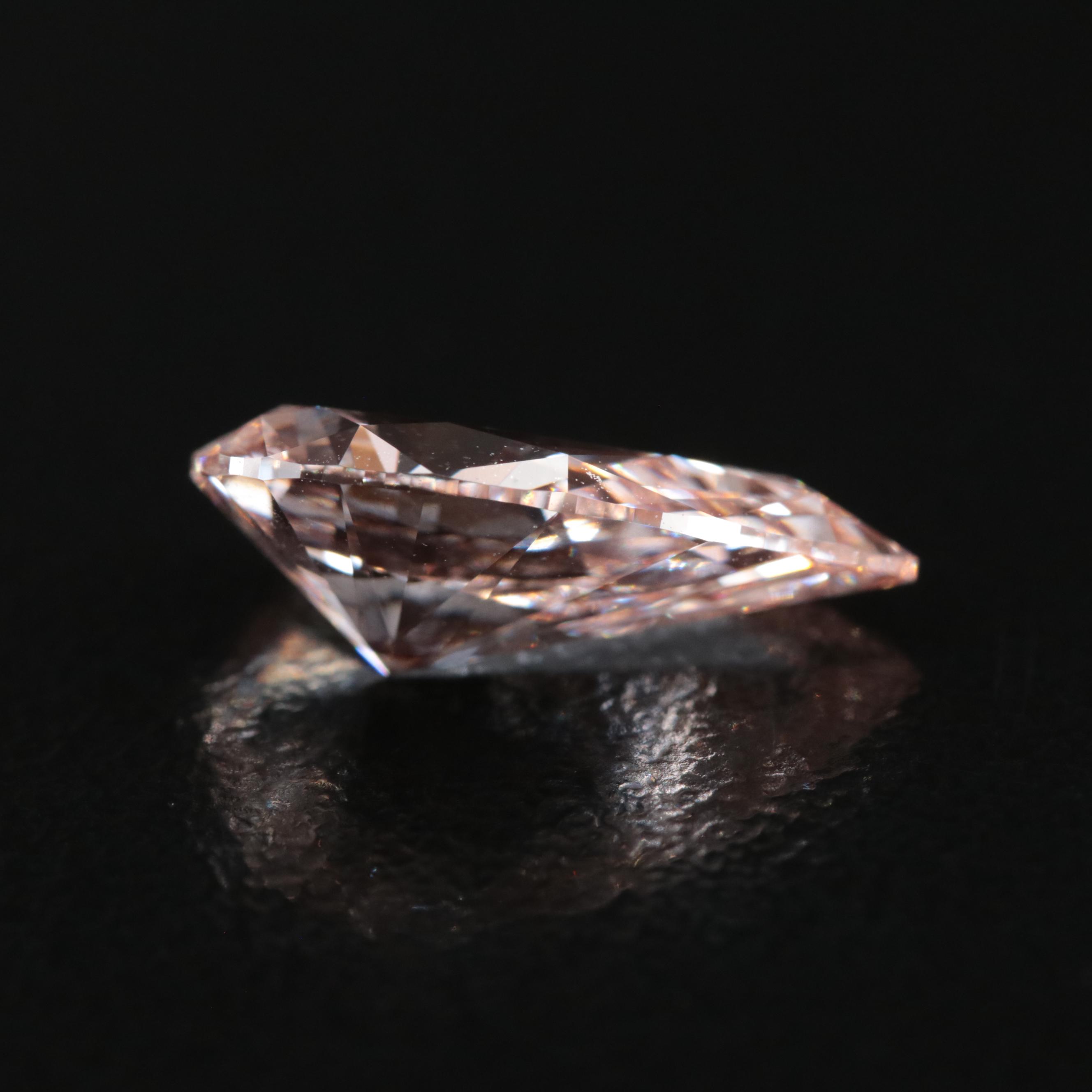 Loose 3.00 CT Lab Grown Fancy Pink Diamond with IGI Report