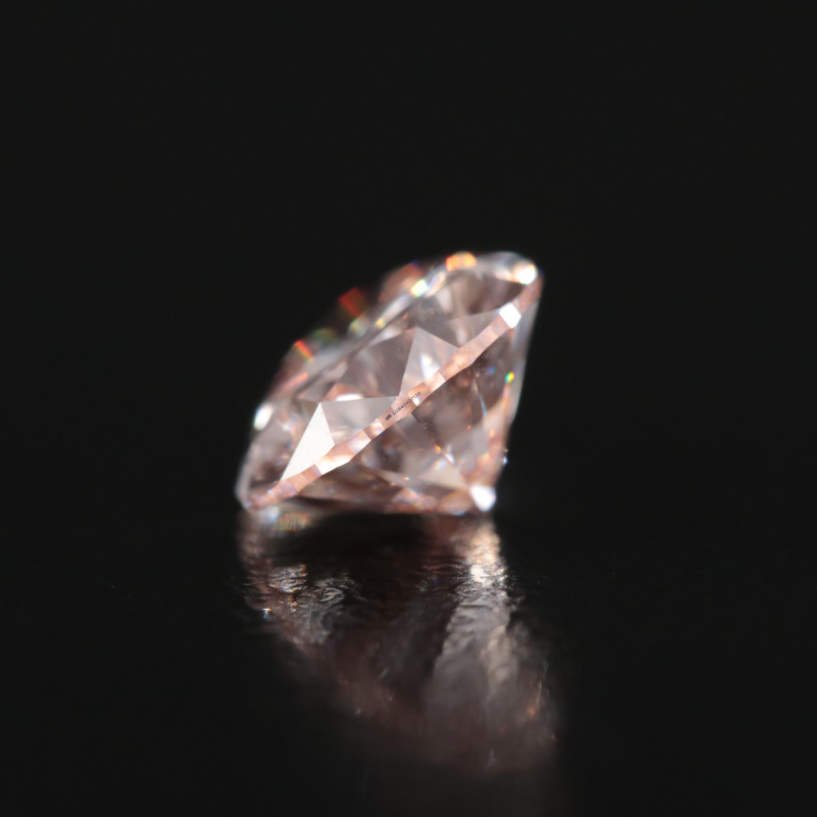 Loose 3.00 CT Lab Grown Fancy Pink Diamond with IGI Report