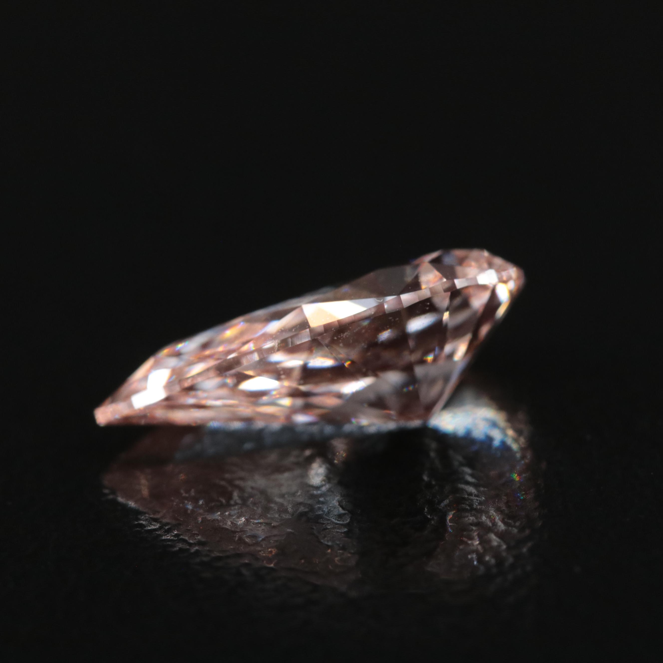 Loose 3.00 CT Lab Grown Fancy Pink Diamond with IGI Report