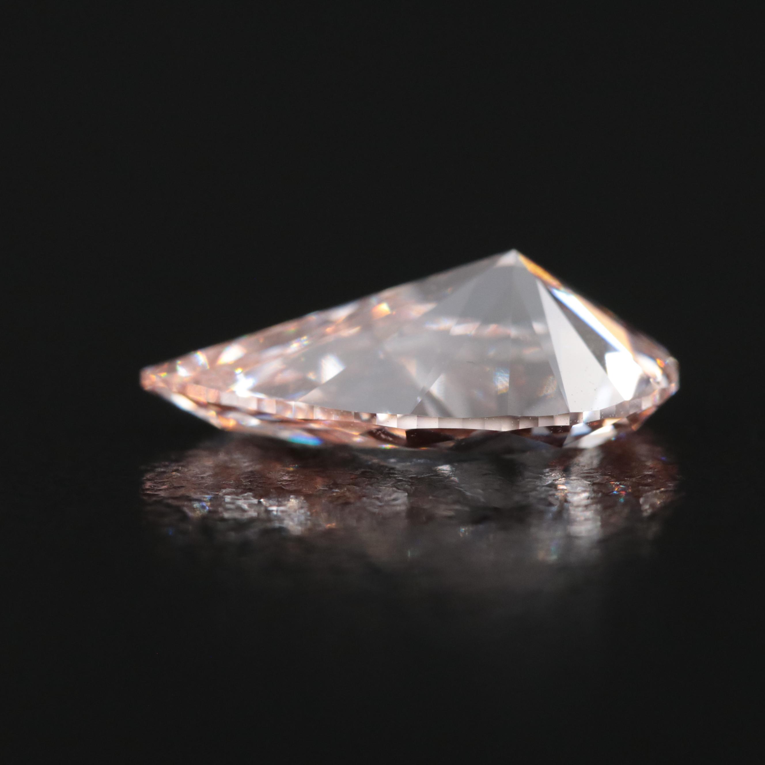 Loose 3.00 CT Lab Grown Fancy Pink Diamond with IGI Report