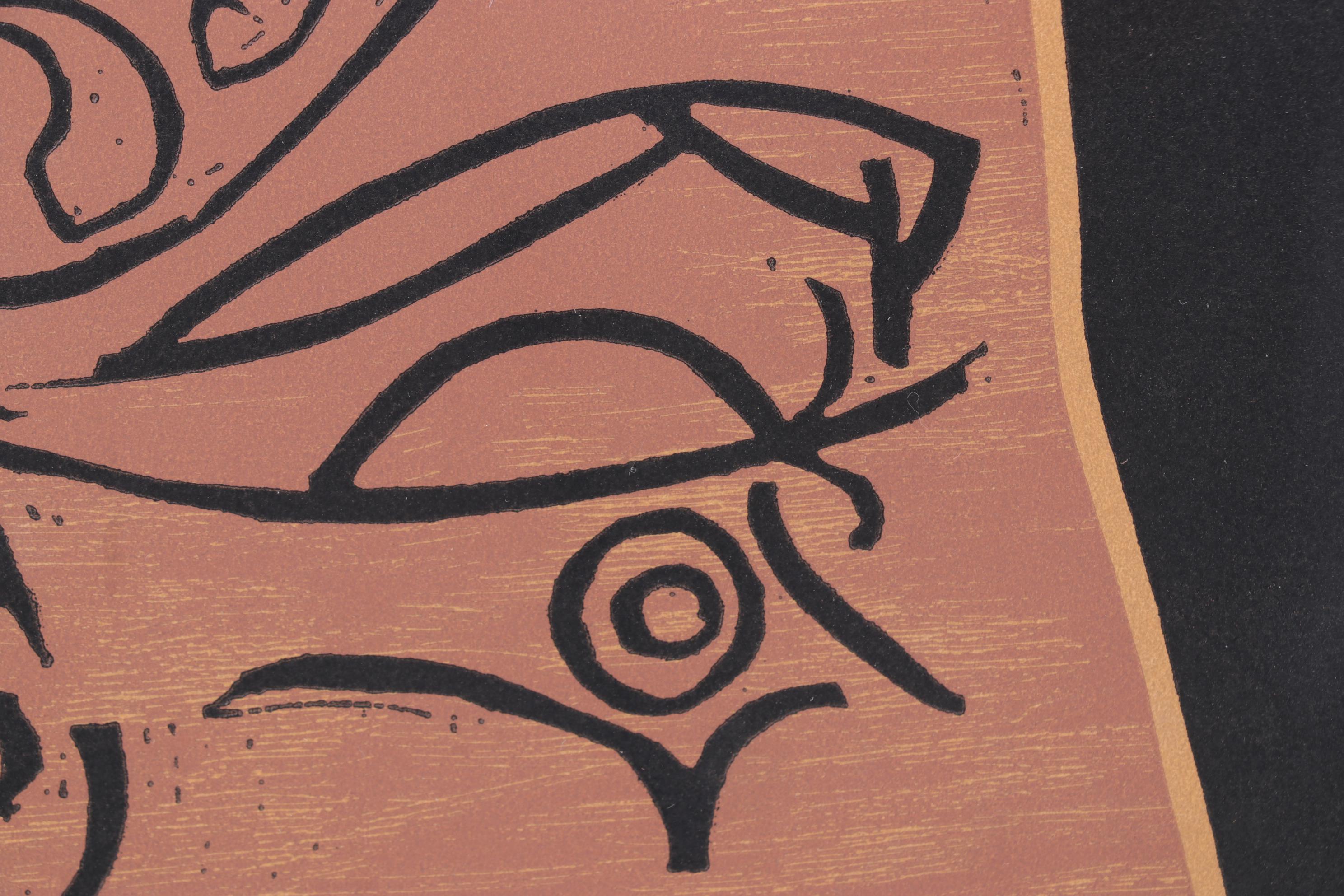 Pablo Picasso Linocut "Tete de Femme de Profil"