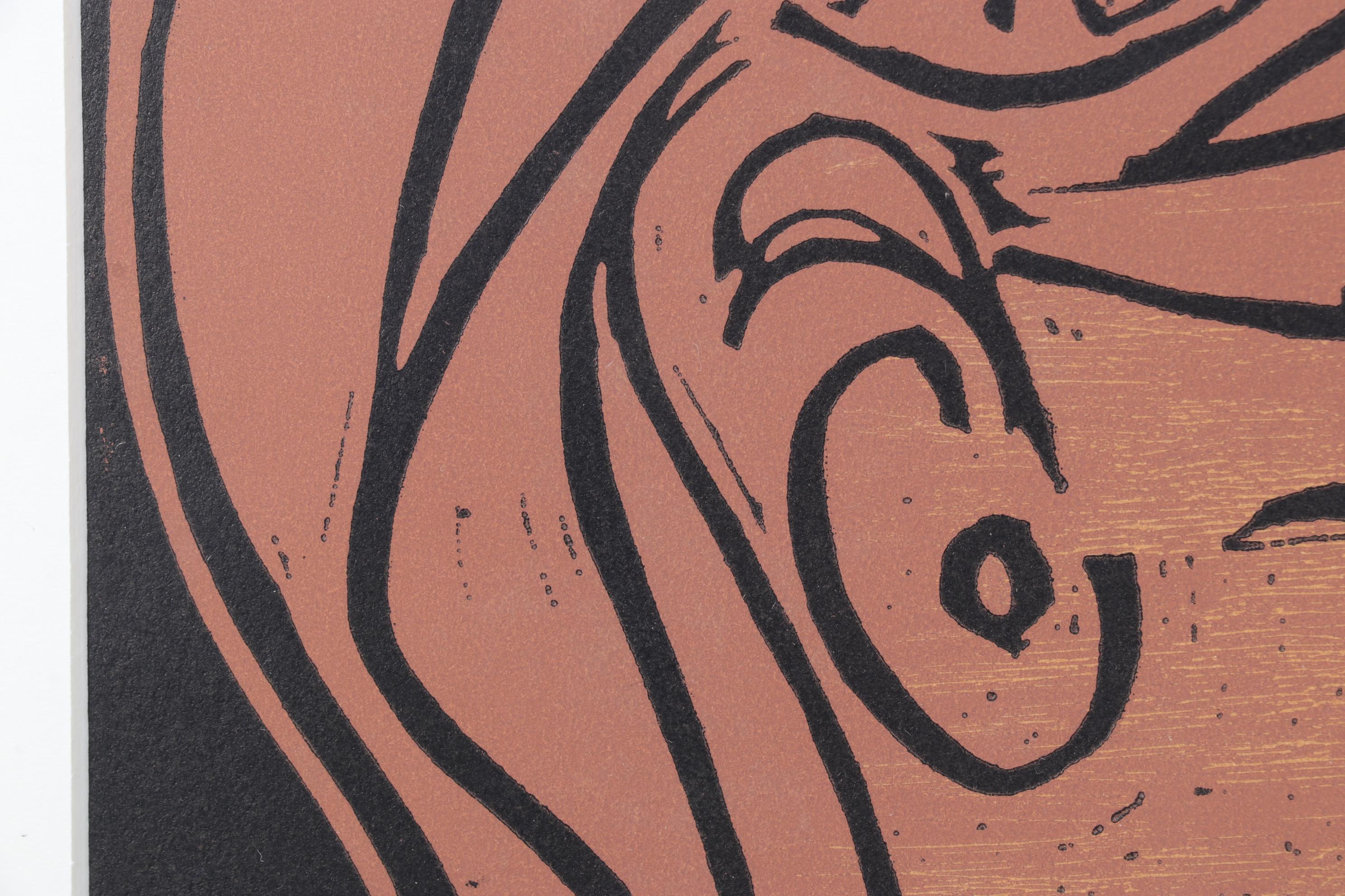 Pablo Picasso Linocut "Tete de Femme de Profil"