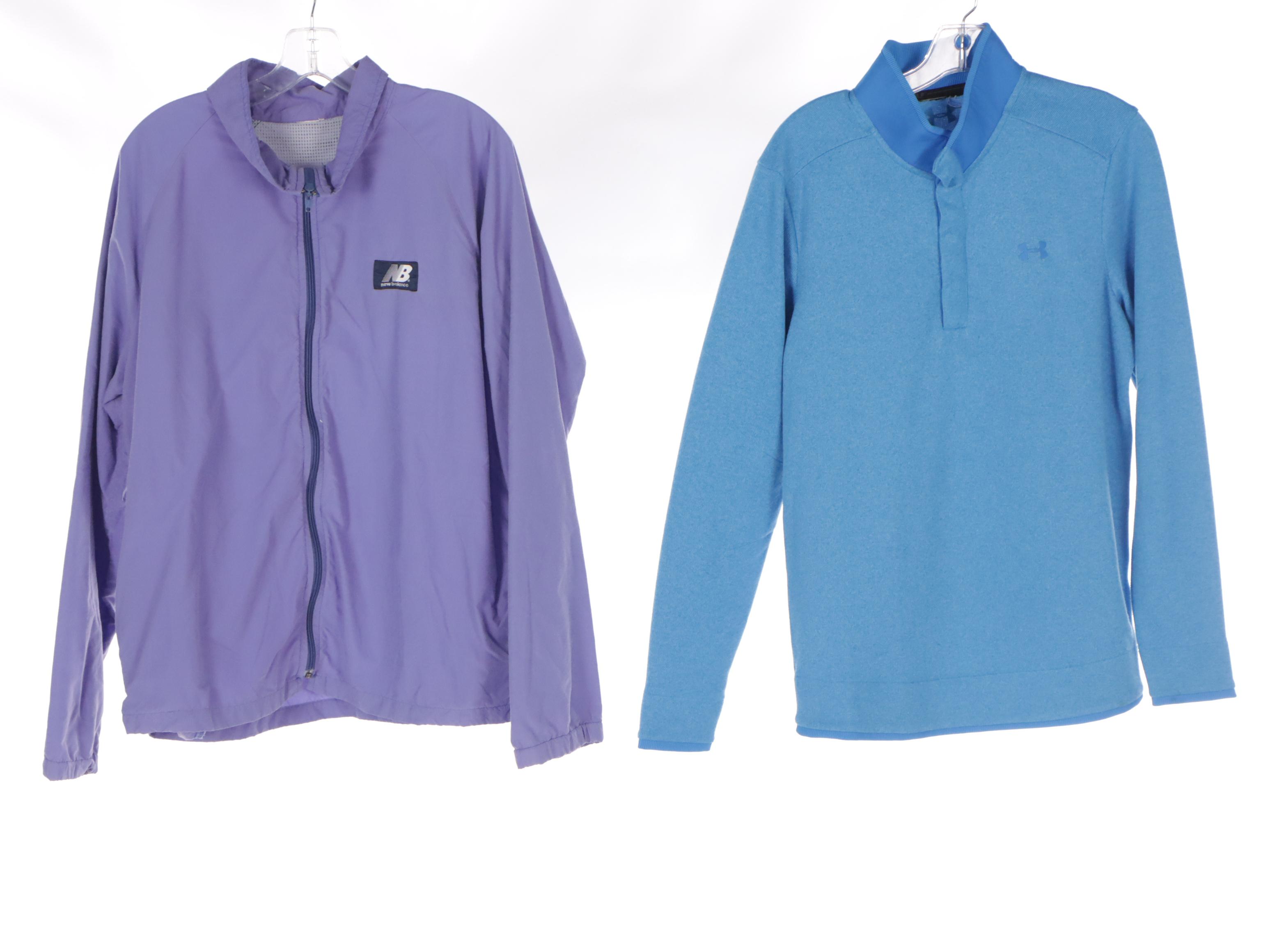 Under Armour Golf Pullover, New Balance Zip Jacket, and Other Shirts