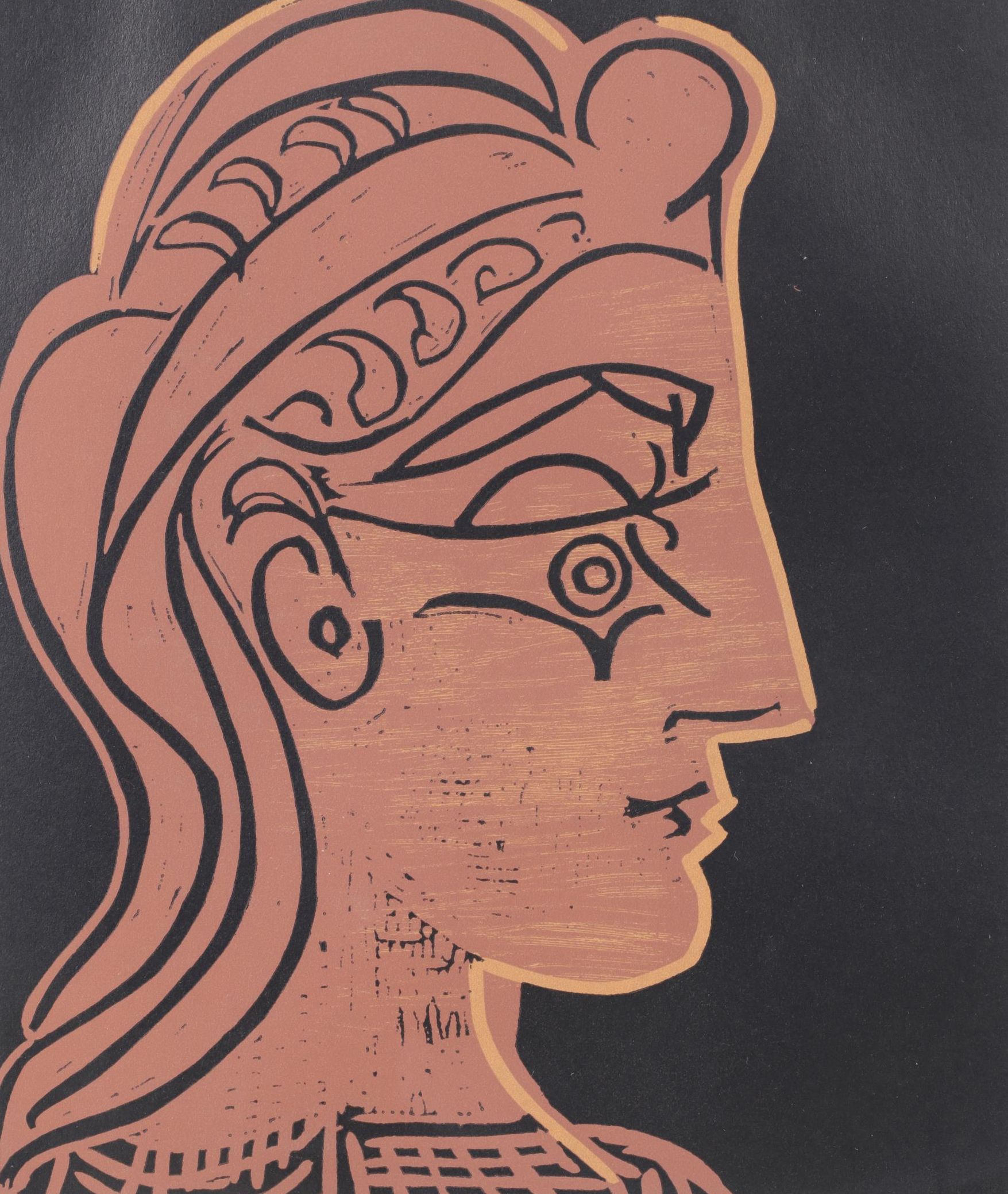 Pablo Picasso Linocut "Tete de Femme de Profil"