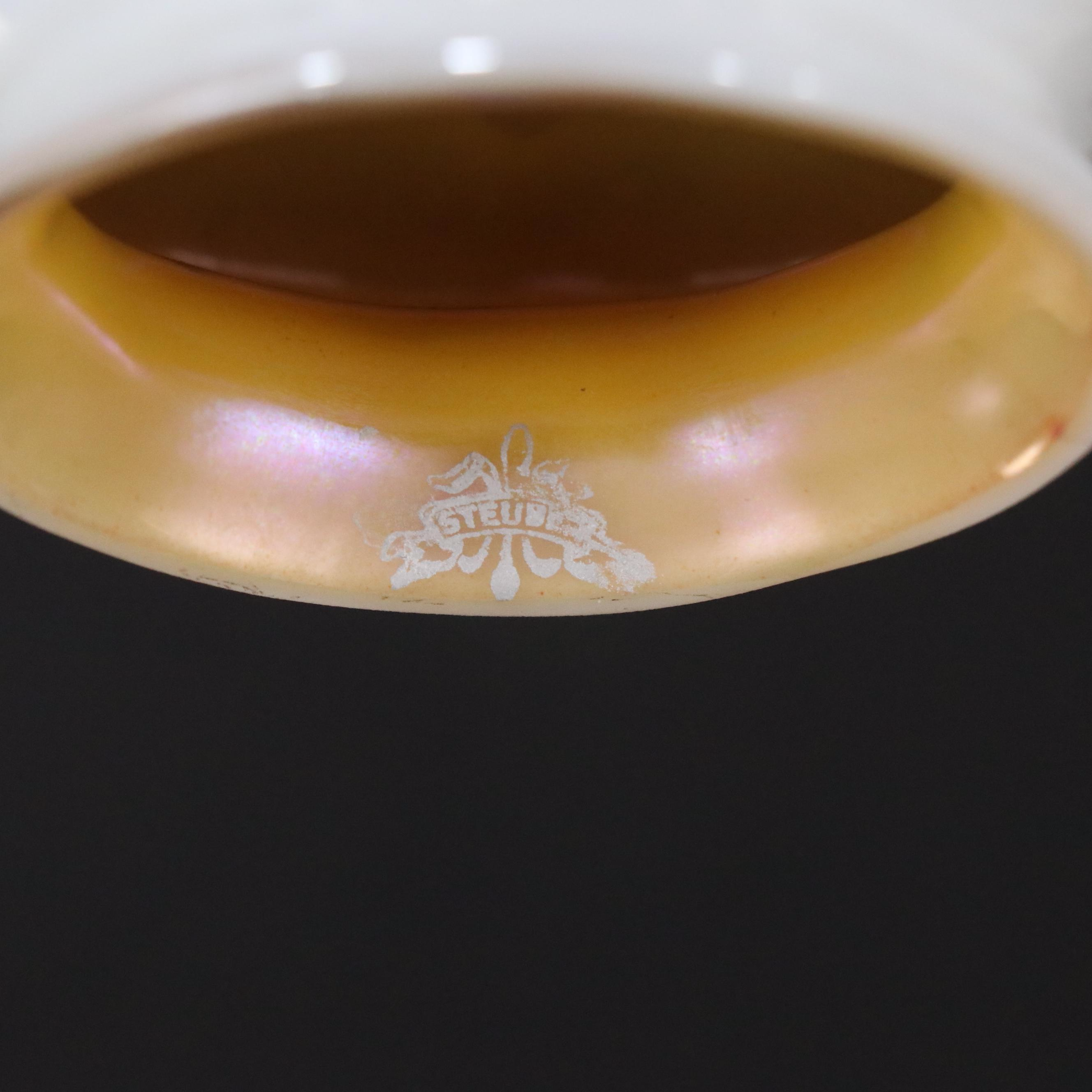 Steuben Art Glass Calcite Aurene Light Shades & Additional Shade, Early 20th C.