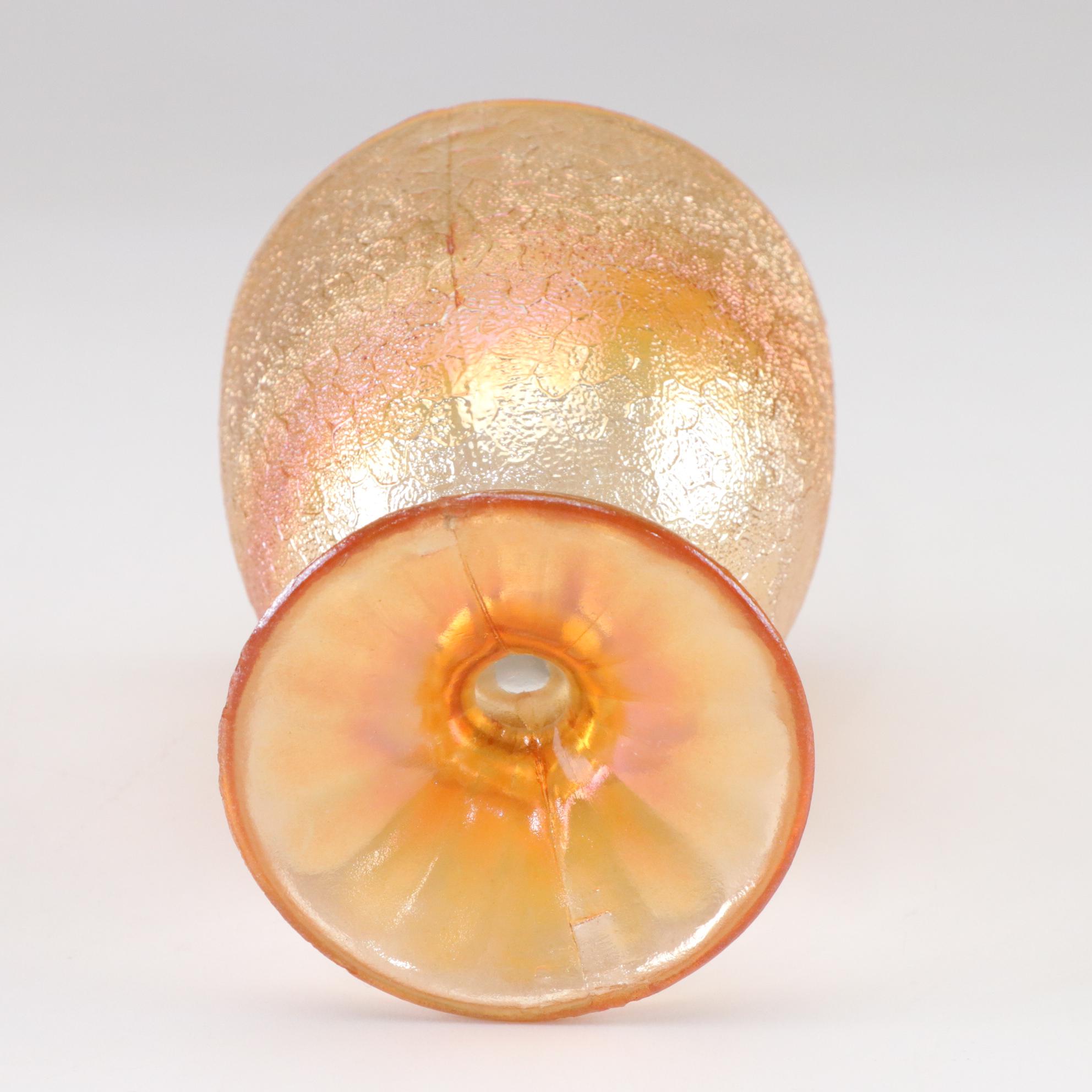 Imperial Glass Co. Footed Candy Dish & Anchor Hocking Carnival Glass Coin Bank