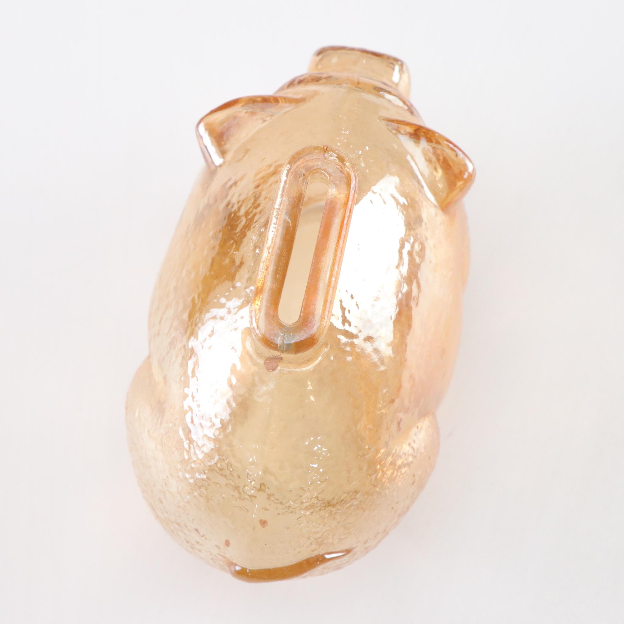 Imperial Glass Co. Footed Candy Dish & Anchor Hocking Carnival Glass Coin Bank