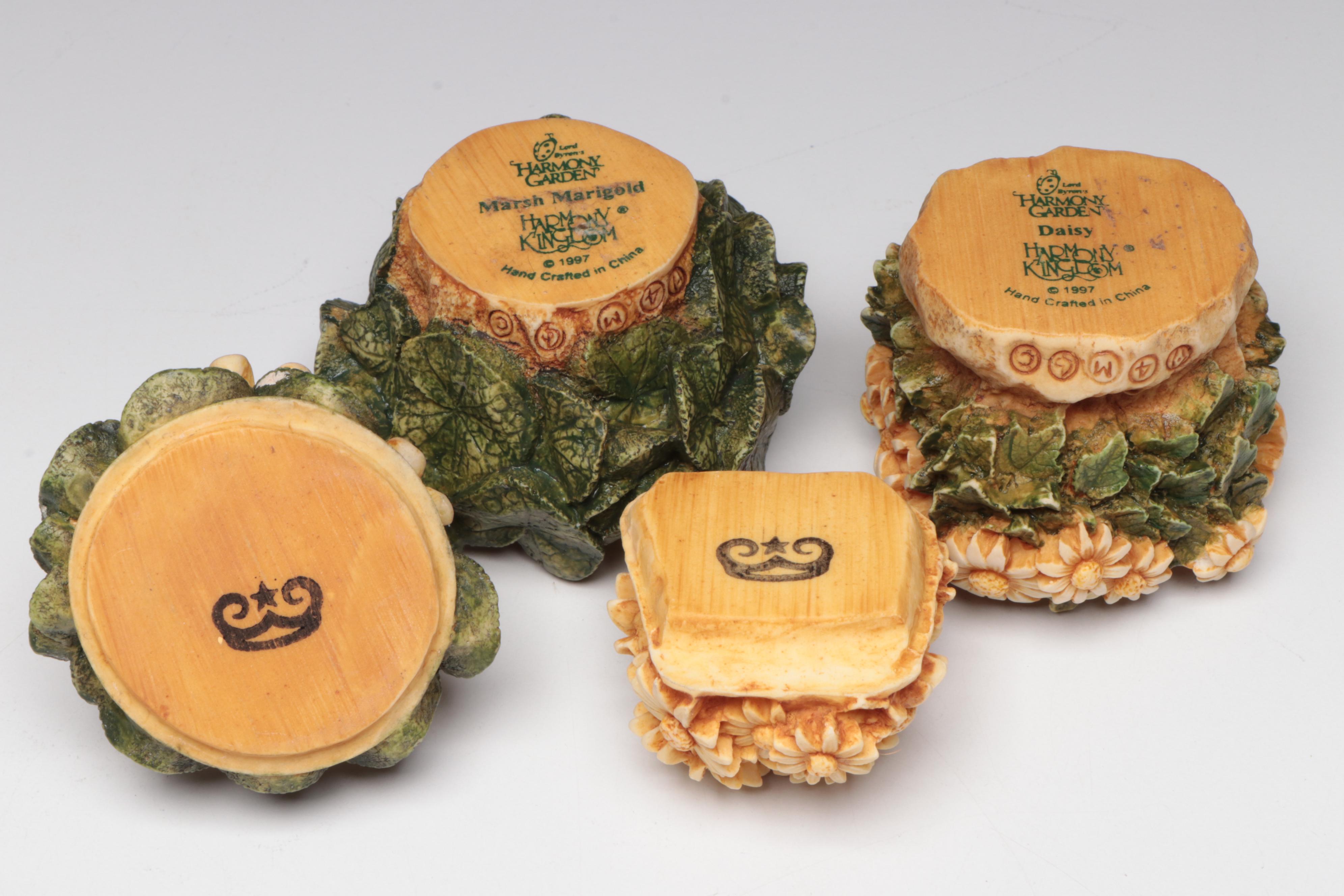 Harmony Kingdom "Daisy," "Sunflower III" and Other Resin Figurines, Vintage