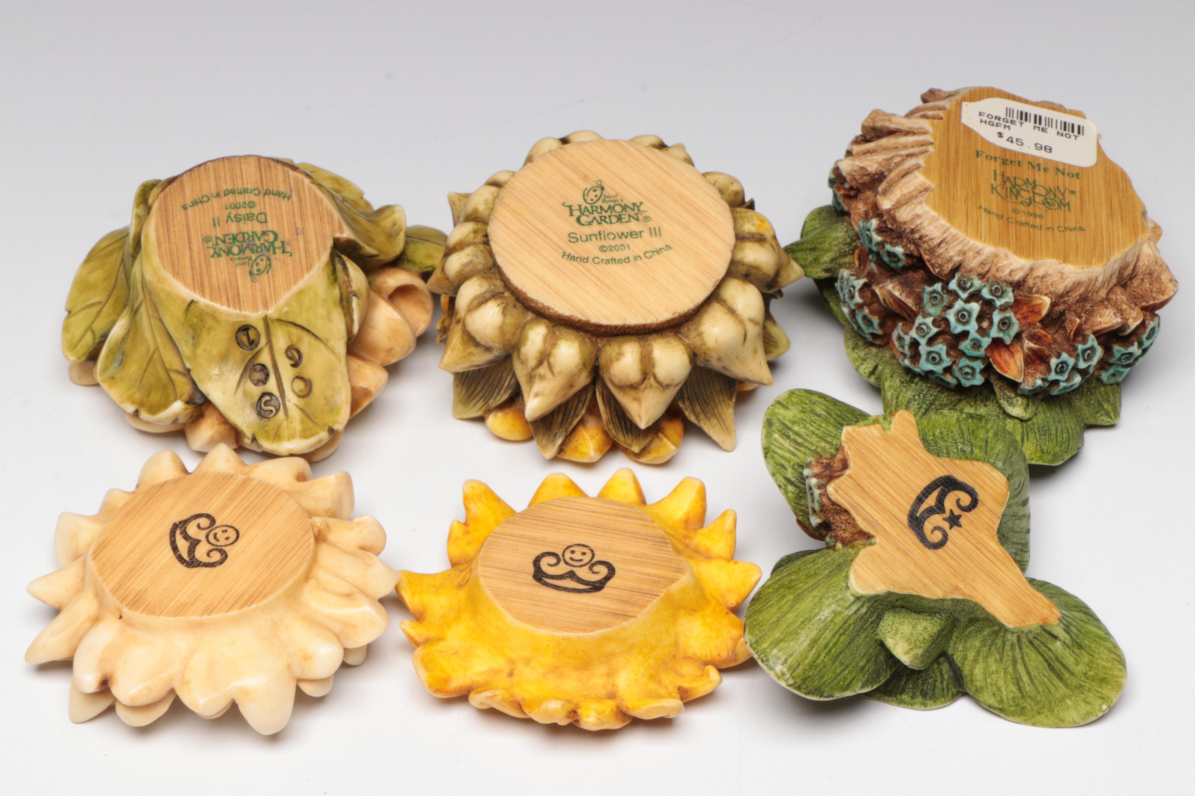 Harmony Kingdom "Daisy," "Sunflower III" and Other Resin Figurines, Vintage