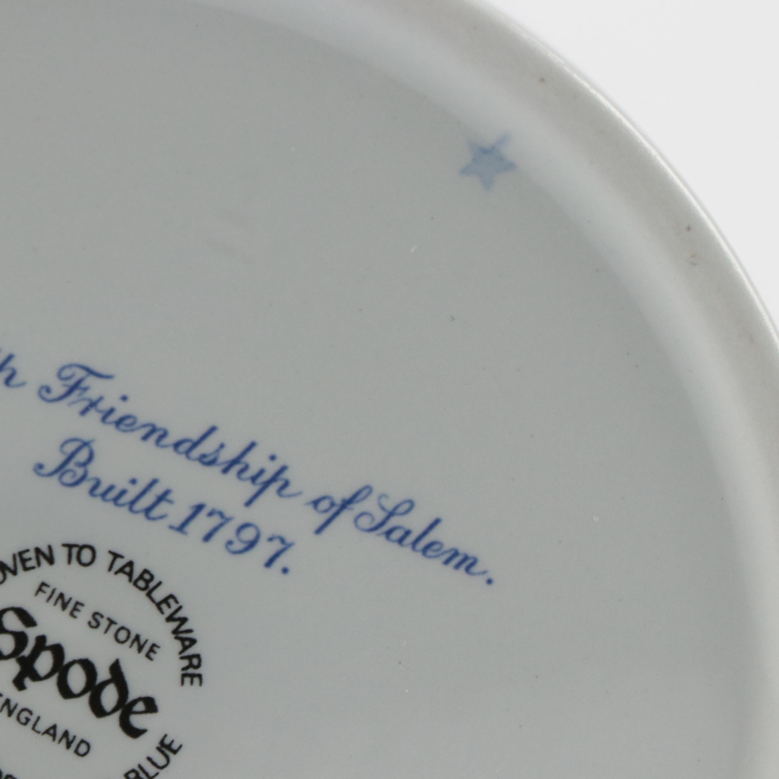 Spode Stoneware "Trade Winds Blue" Teapot, Creamer and Lidded Sugar