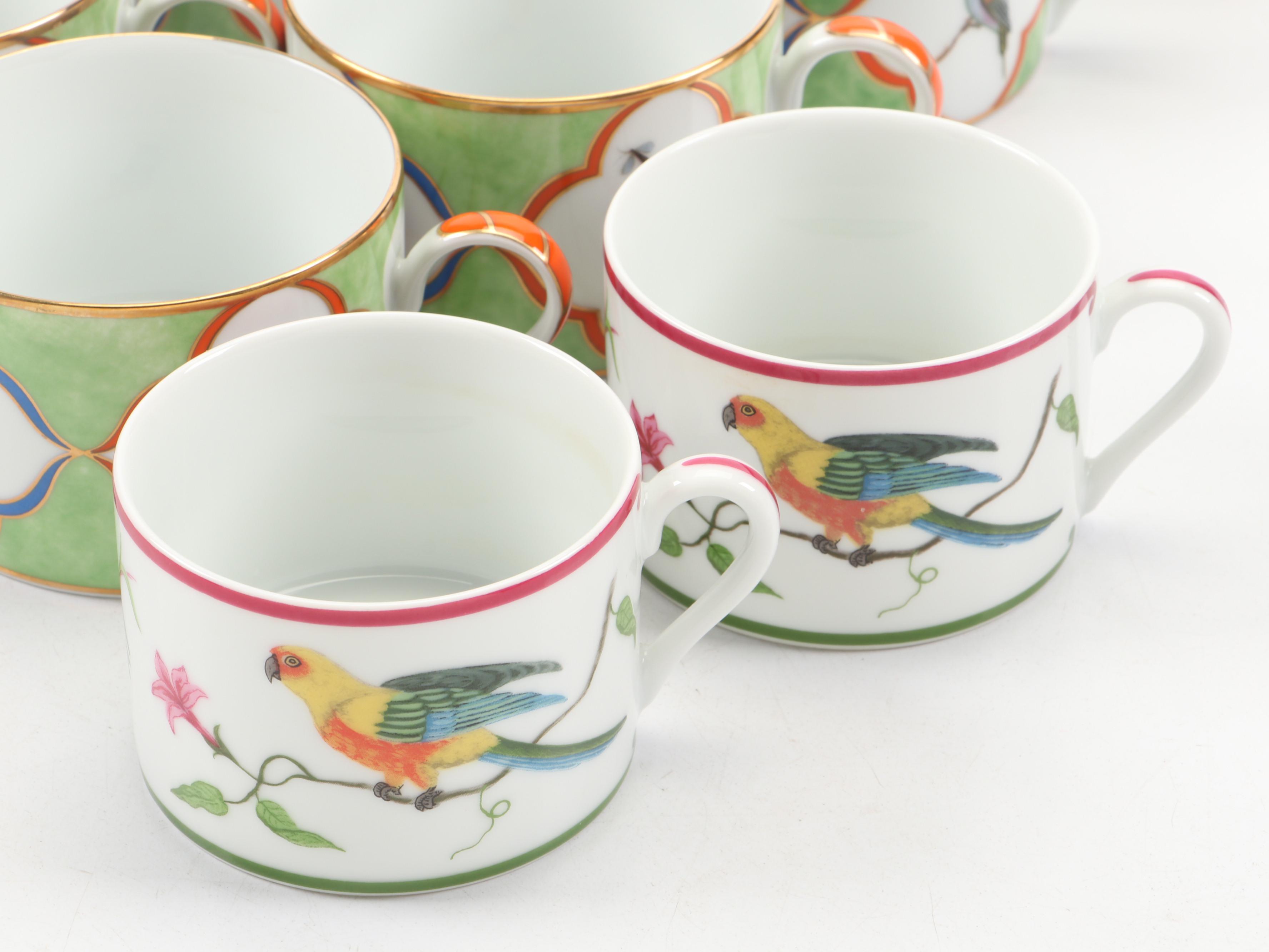 Lynn Chase "Tiger Raj" Porcelain Salad Plate, Saucers, Teacups and More