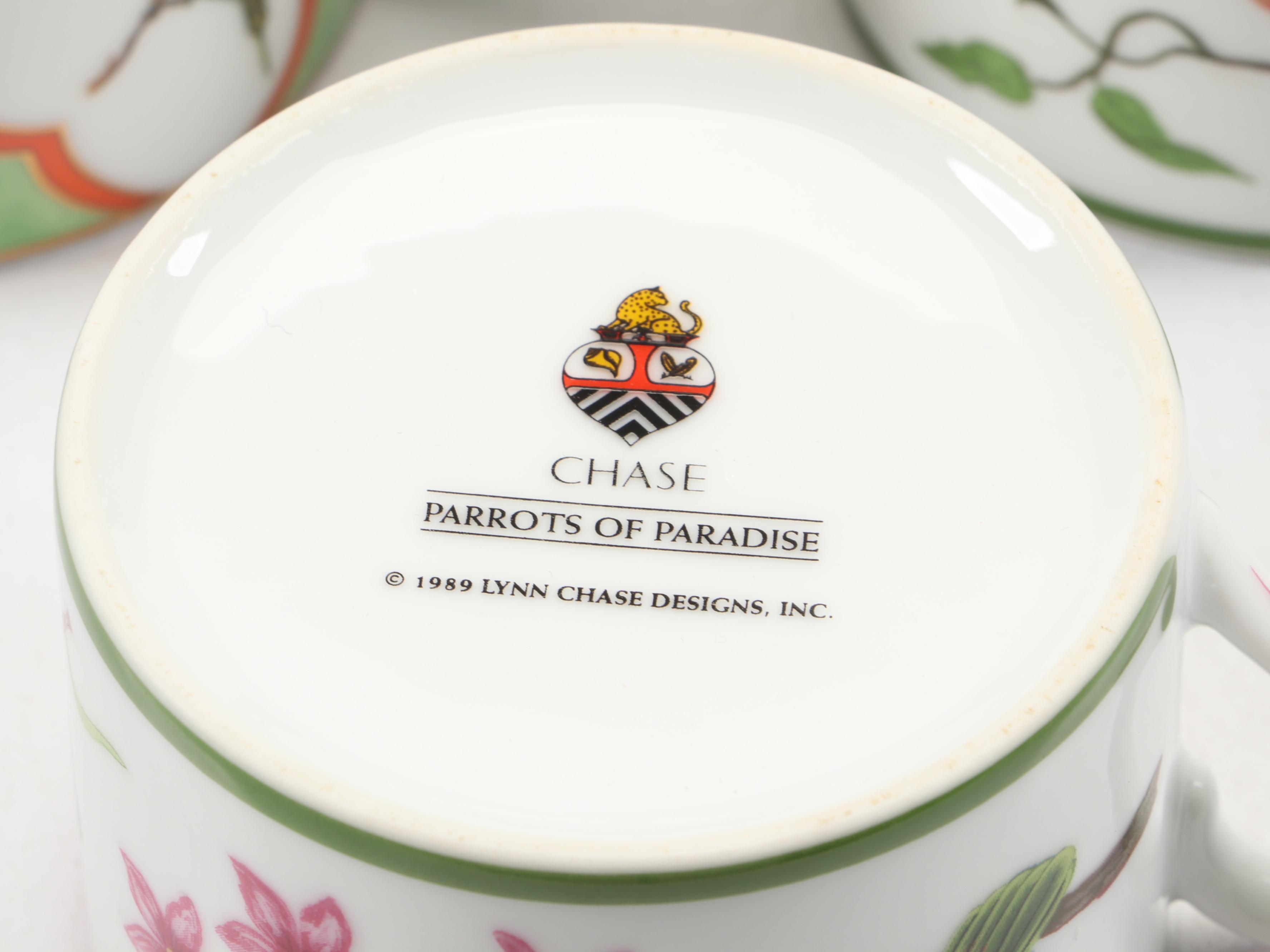 Lynn Chase "Tiger Raj" Porcelain Salad Plate, Saucers, Teacups and More