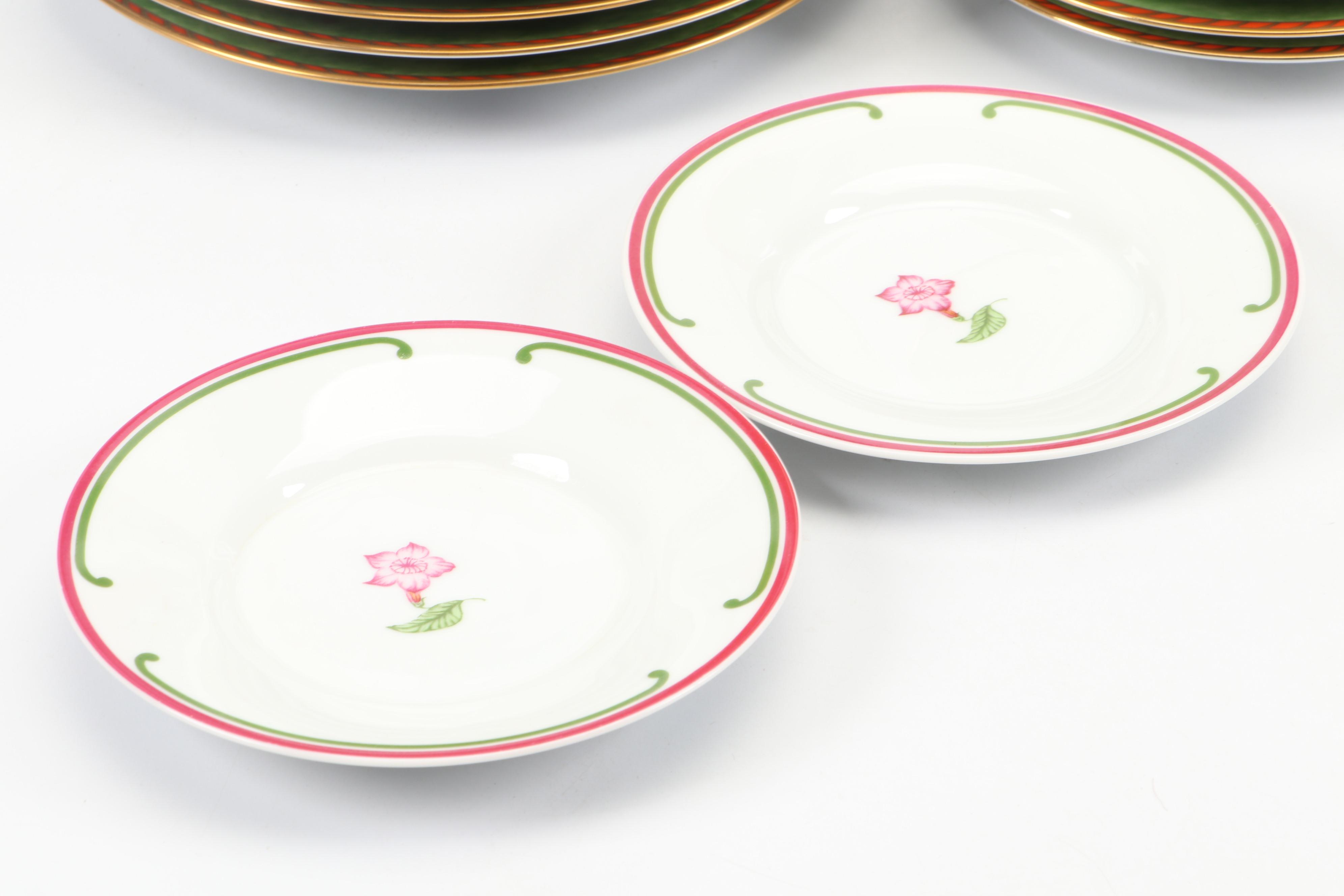 Lynn Chase "Tiger Raj" Porcelain Salad Plate, Saucers, Teacups and More