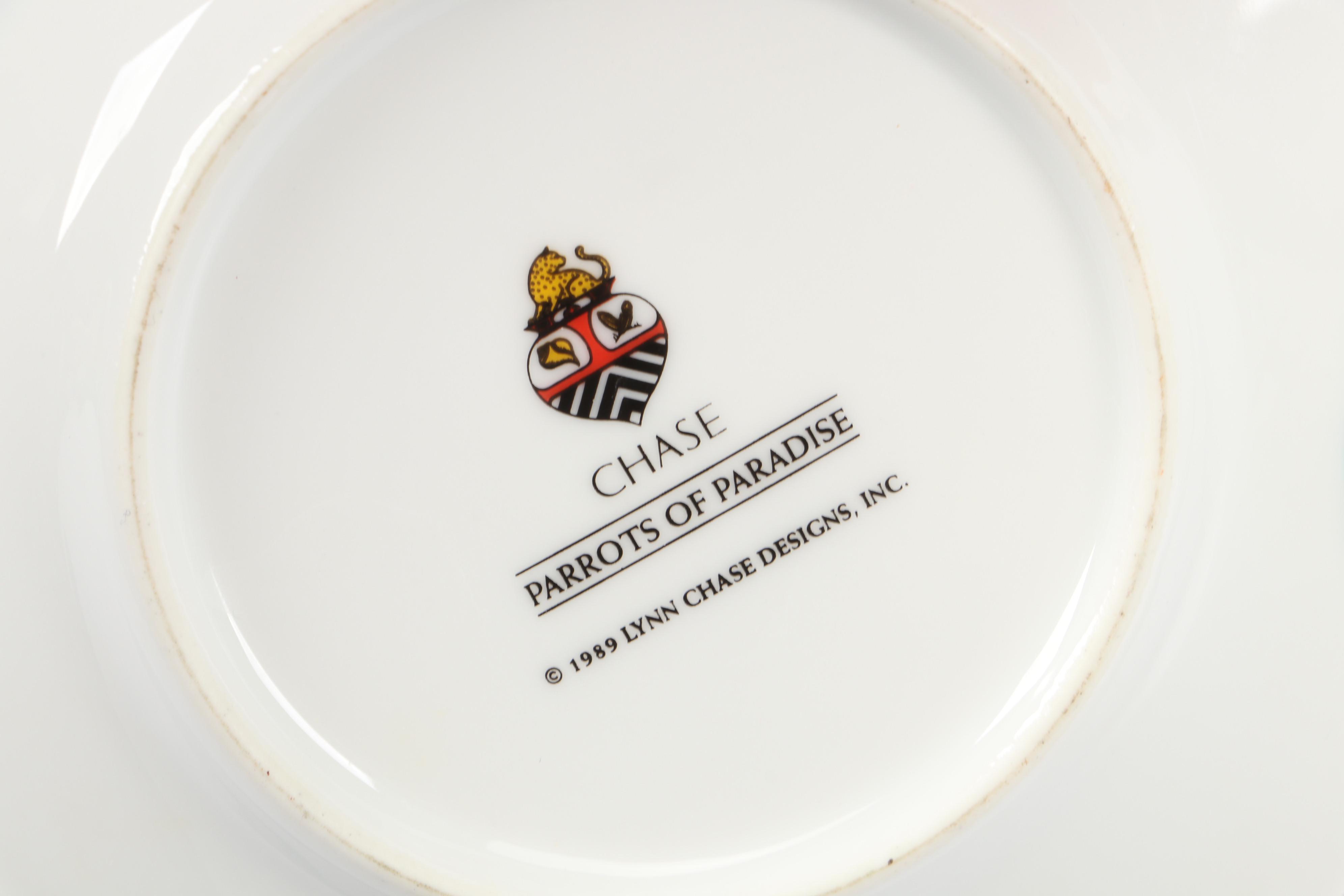 Lynn Chase "Tiger Raj" Porcelain Salad Plate, Saucers, Teacups and More