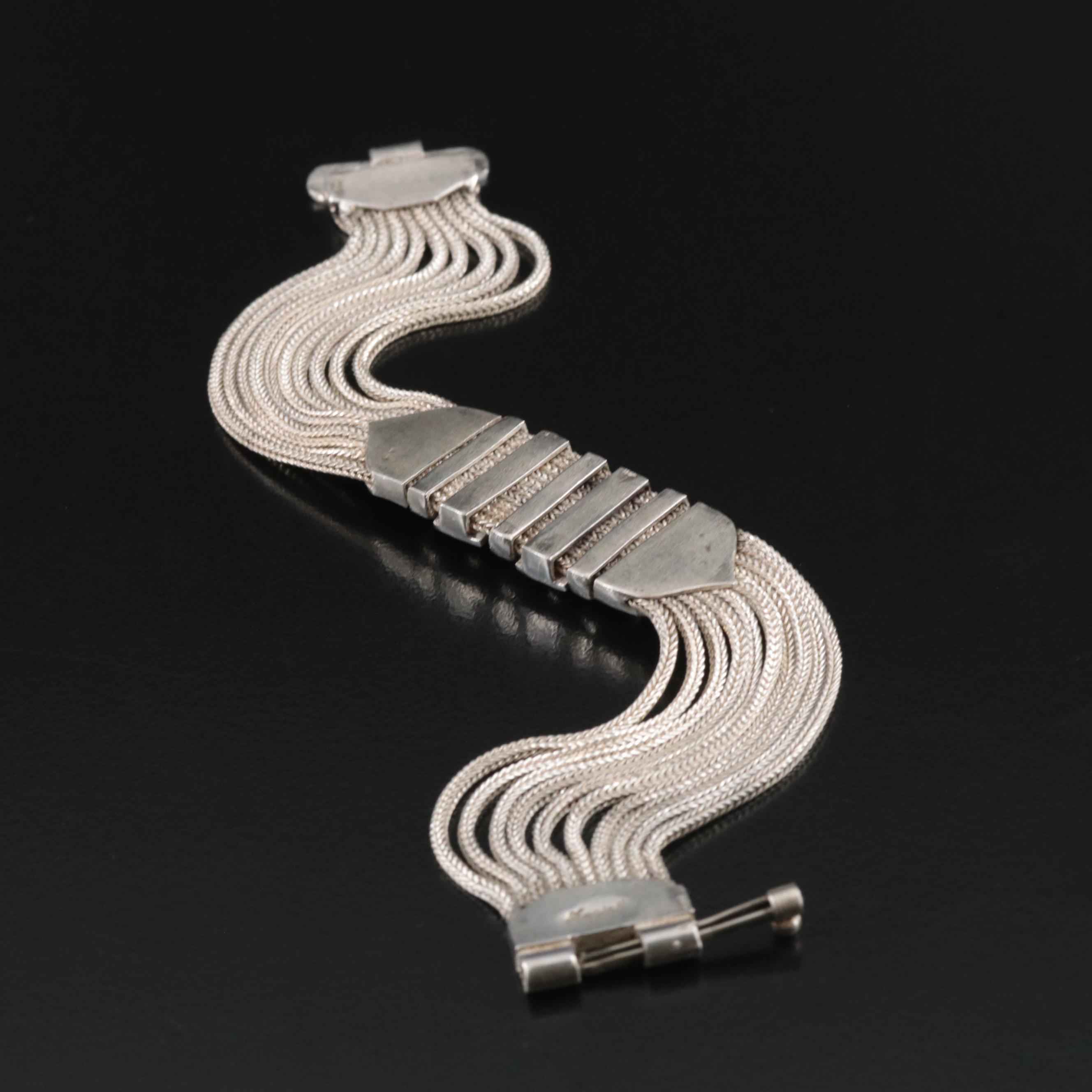 Turkish Anatali Sterling Rhodolite Garnet Bracelet