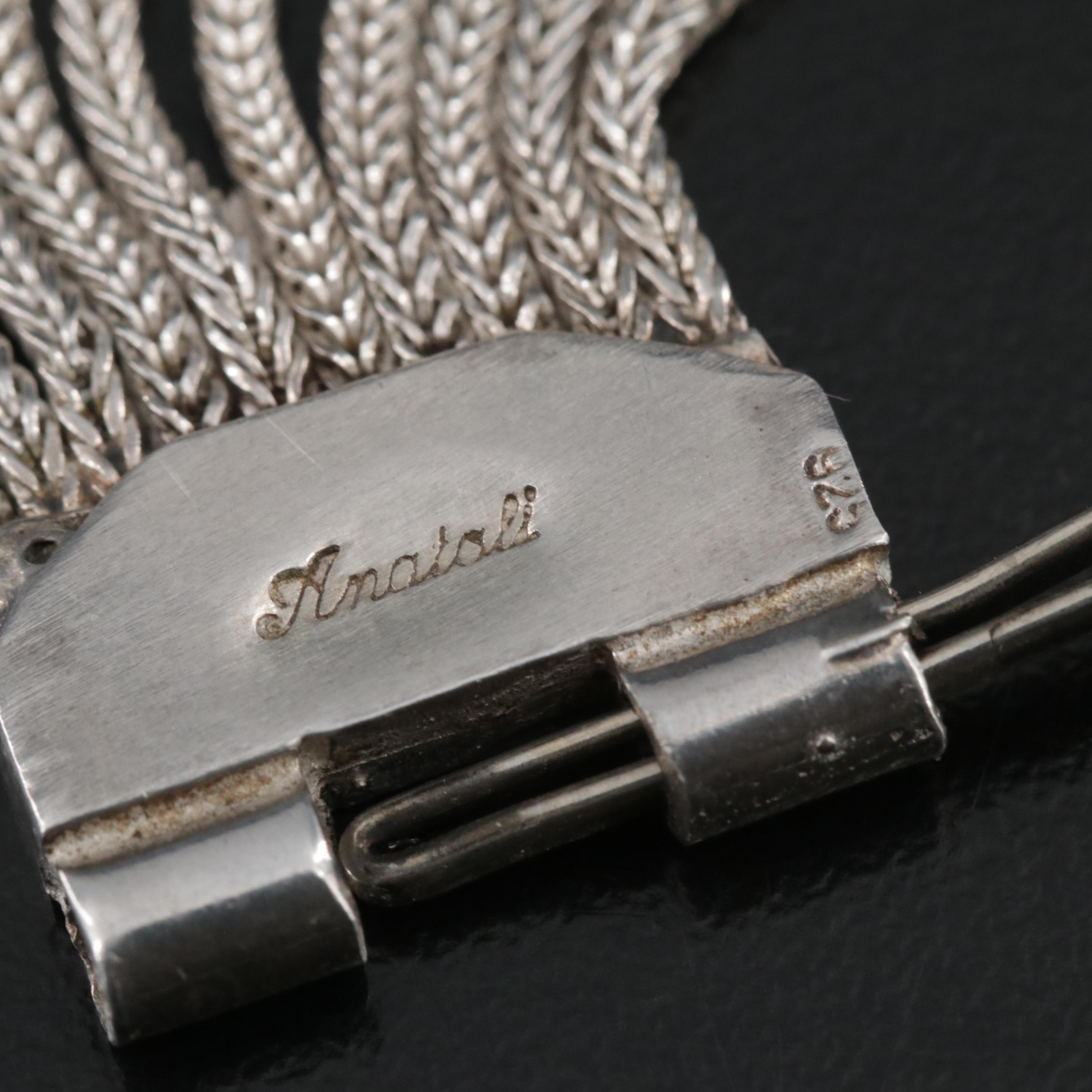 Turkish Anatali Sterling Rhodolite Garnet Bracelet