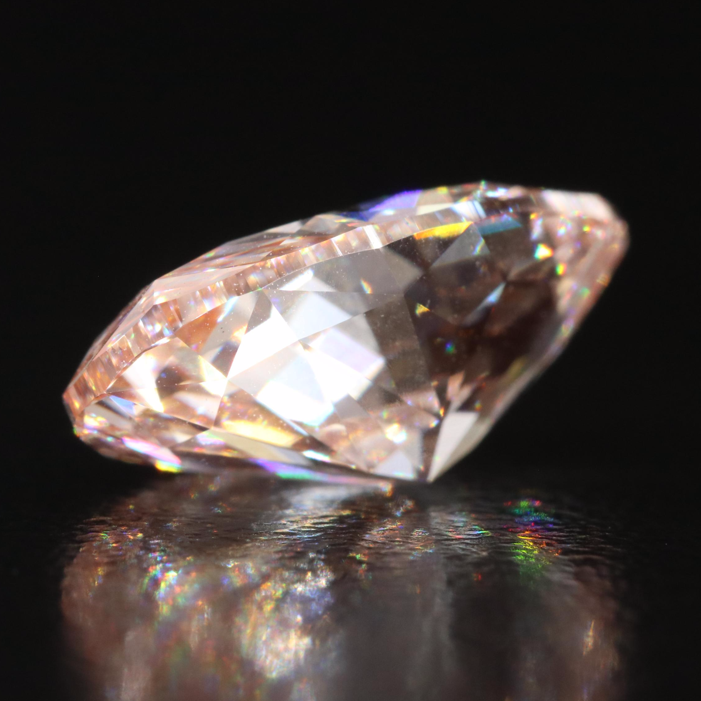 Loose 4.71 CT Lab Grown Fancy Pink Diamond with IGI Report