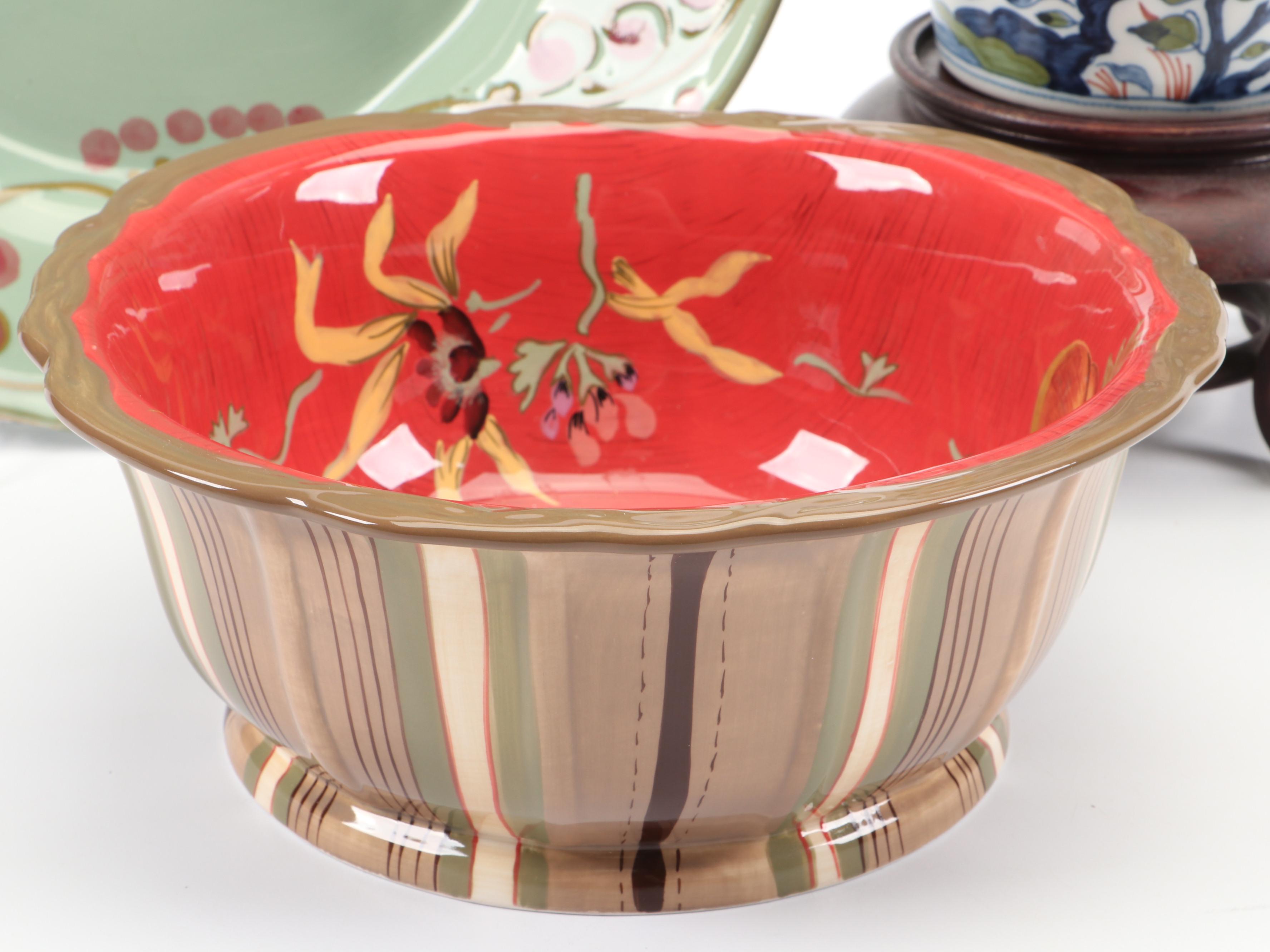 Tracy Porter "Octavia Hill Garden" Ceramic Bowl with More Table Accessories