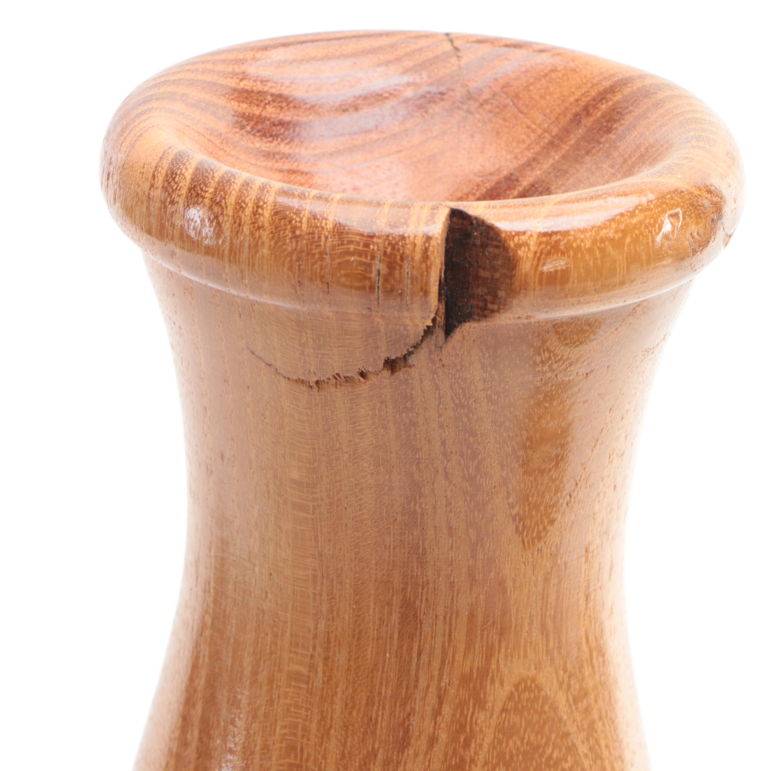 J Goethel Spalted Maple Bowl with Turned Wood Vase