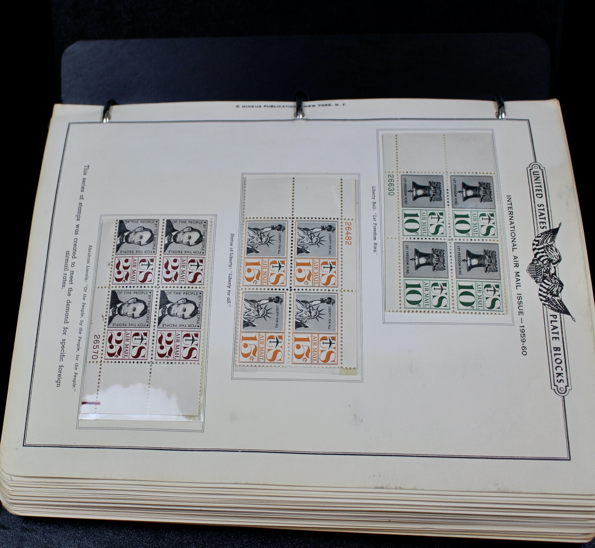 Over 200 Different U.S. Postage Stamp Plate Blocks, 1959 to 1969