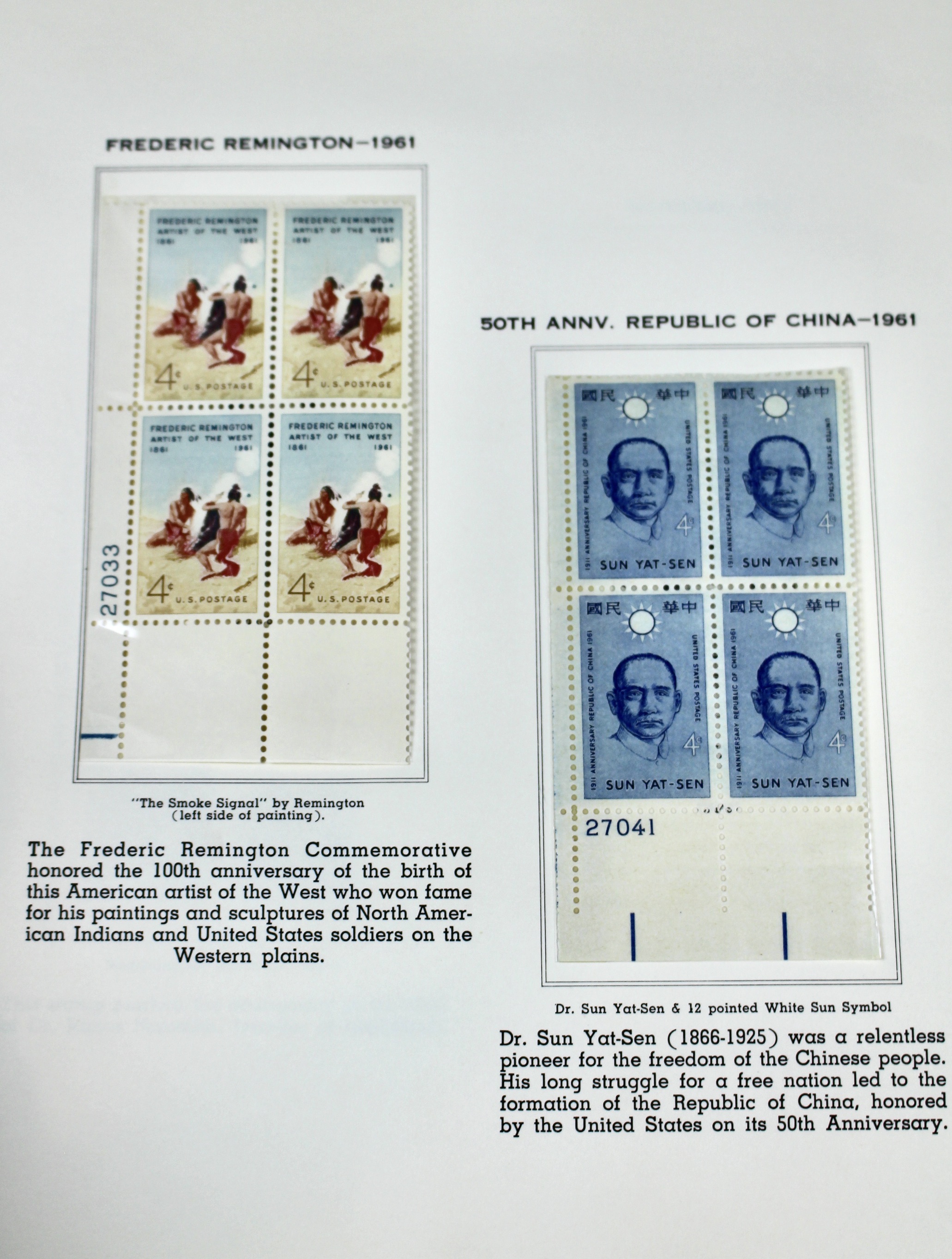 Over 200 Different U.S. Postage Stamp Plate Blocks, 1959 to 1969