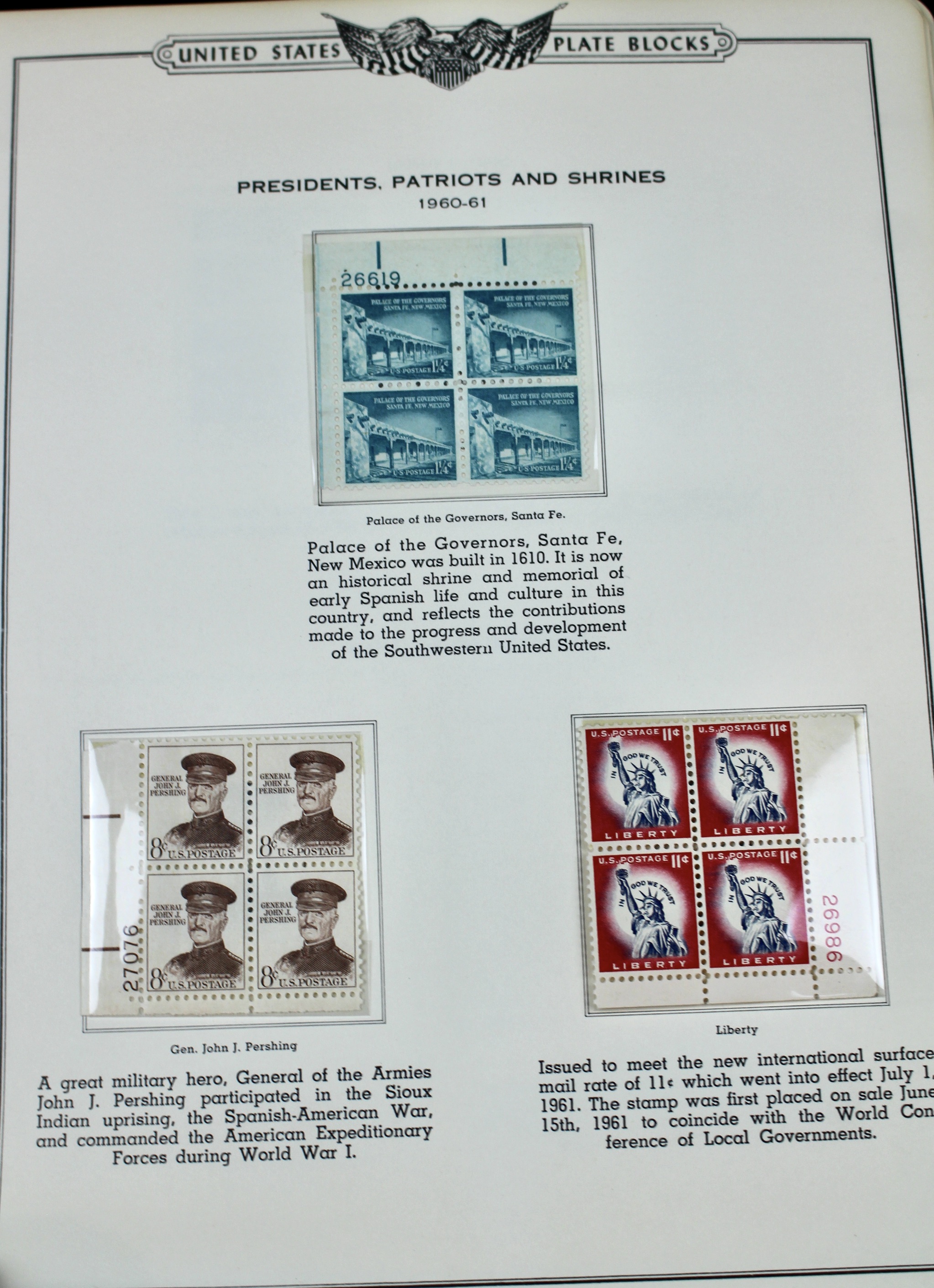 Over 200 Different U.S. Postage Stamp Plate Blocks, 1959 to 1969