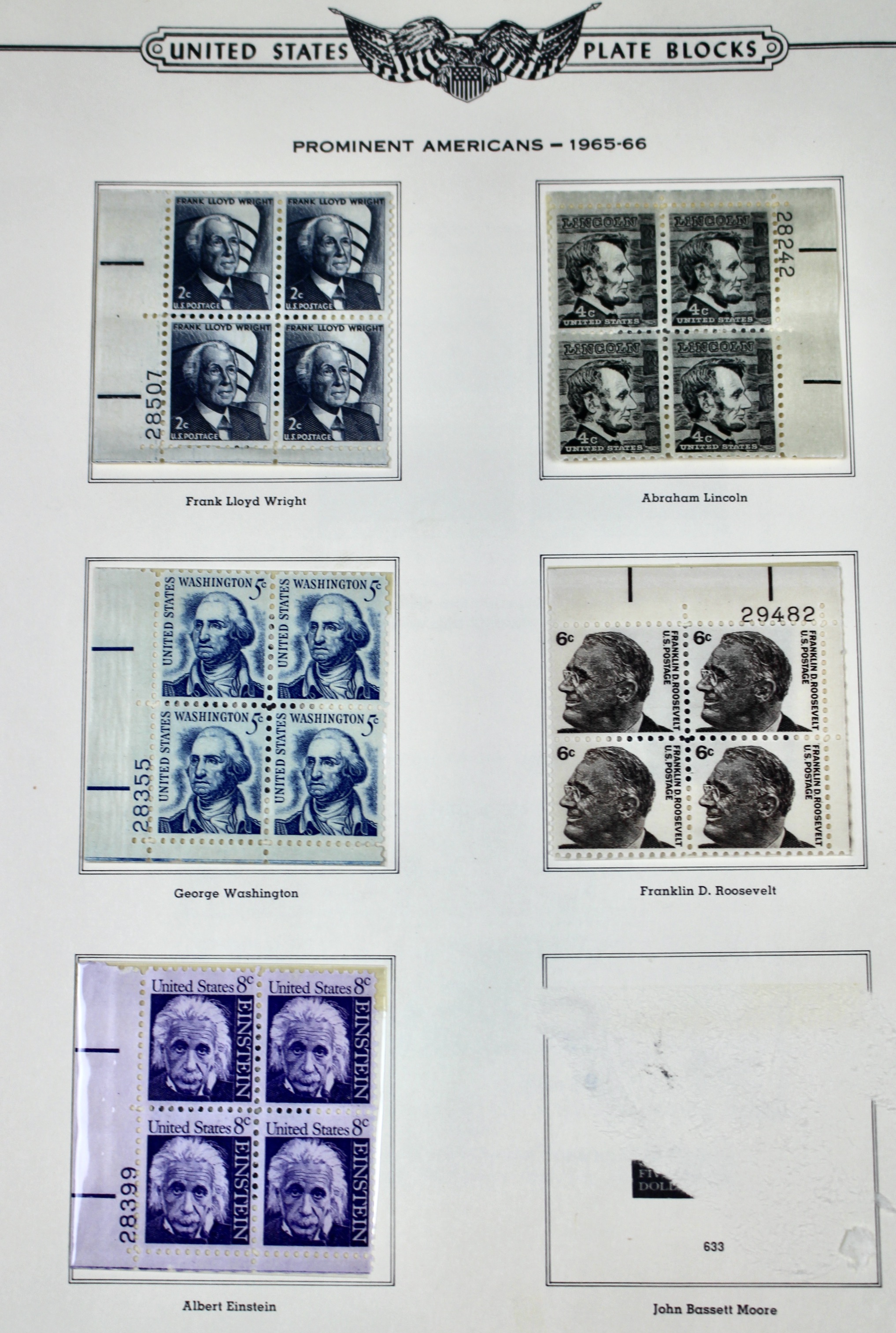 Over 200 Different U.S. Postage Stamp Plate Blocks, 1959 to 1969